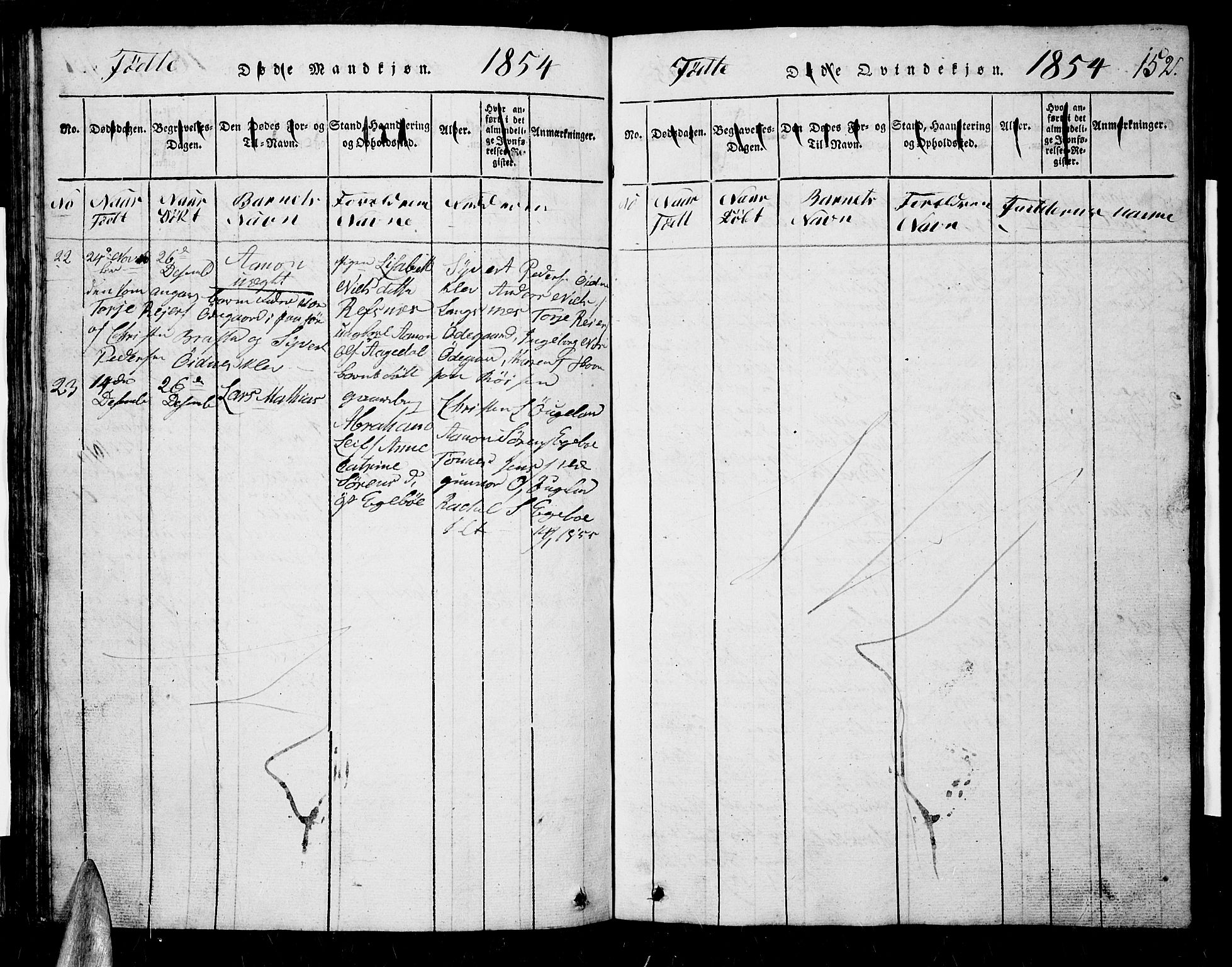 Nord-Audnedal sokneprestkontor, AV/SAK-1111-0032/F/Fb/Fba/L0001: Parish register (copy) no. B 1, 1815-1856, p. 152