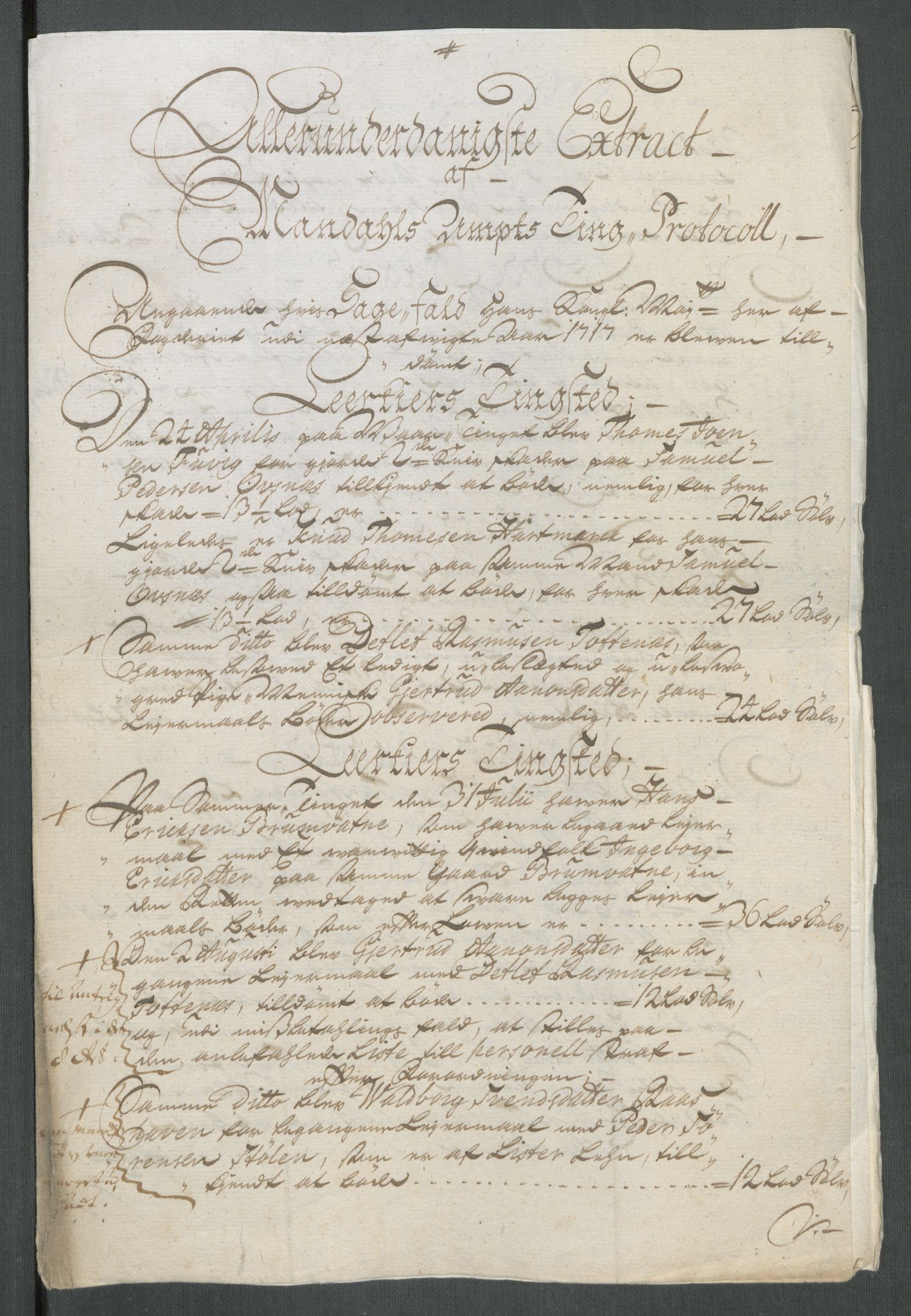 Rentekammeret inntil 1814, Reviderte regnskaper, Fogderegnskap, AV/RA-EA-4092/R43/L2561: Fogderegnskap Lista og Mandal, 1717, p. 184