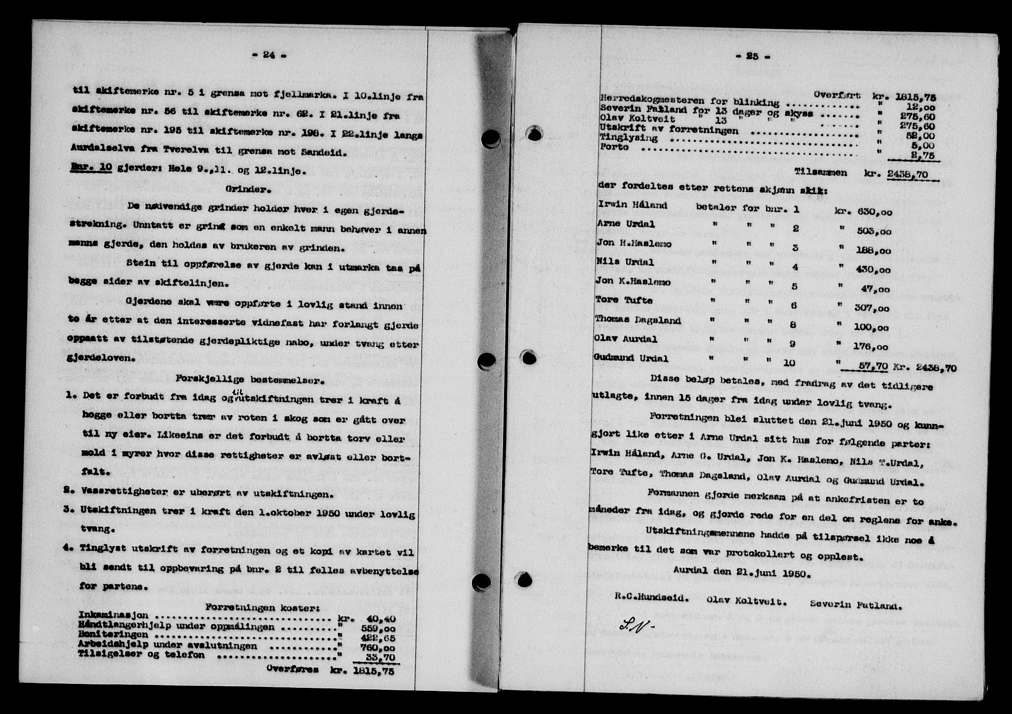 Karmsund sorenskriveri, SAST/A-100311/01/II/IIB/L0101: Mortgage book no. 81A, 1950-1951, Diary no: : 3267/1950