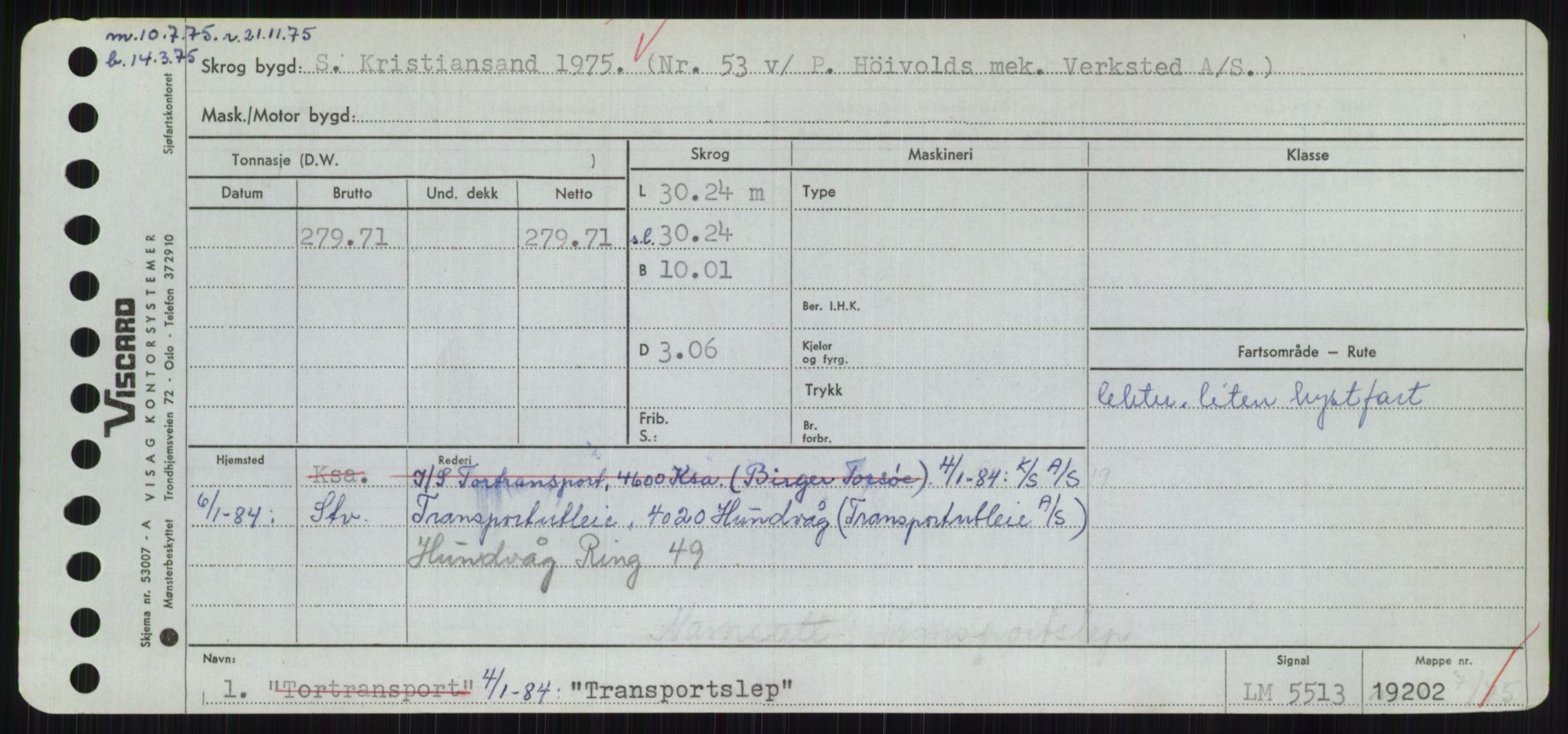 Sjøfartsdirektoratet med forløpere, Skipsmålingen, RA/S-1627/H/Hc/L0001: Lektere, A-Y, p. 551