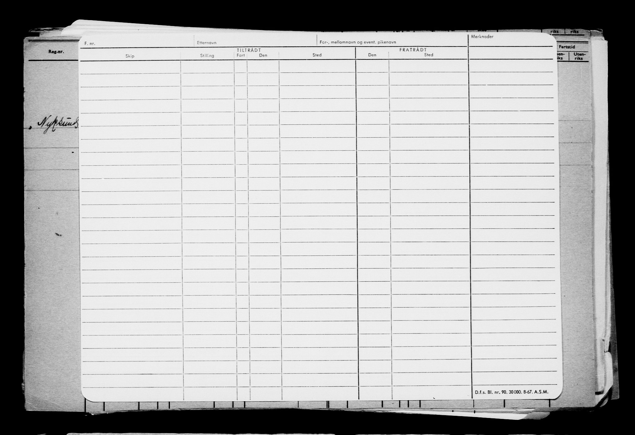 Direktoratet for sjømenn, RA/S-3545/G/Gb/L0210: Hovedkort, 1922, p. 68