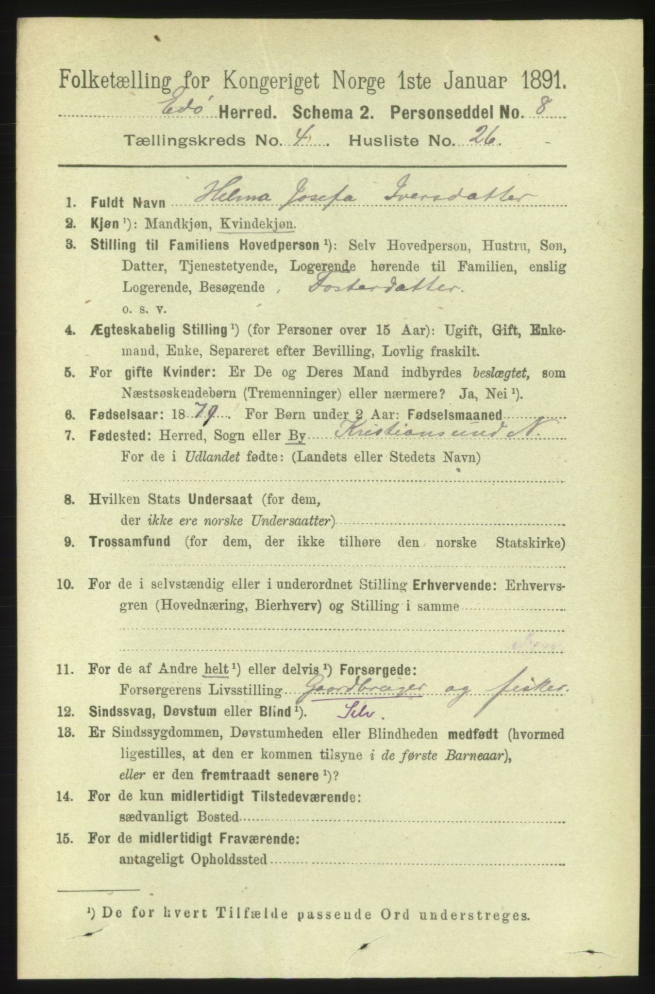 RA, 1891 census for 1573 Edøy, 1891, p. 1126