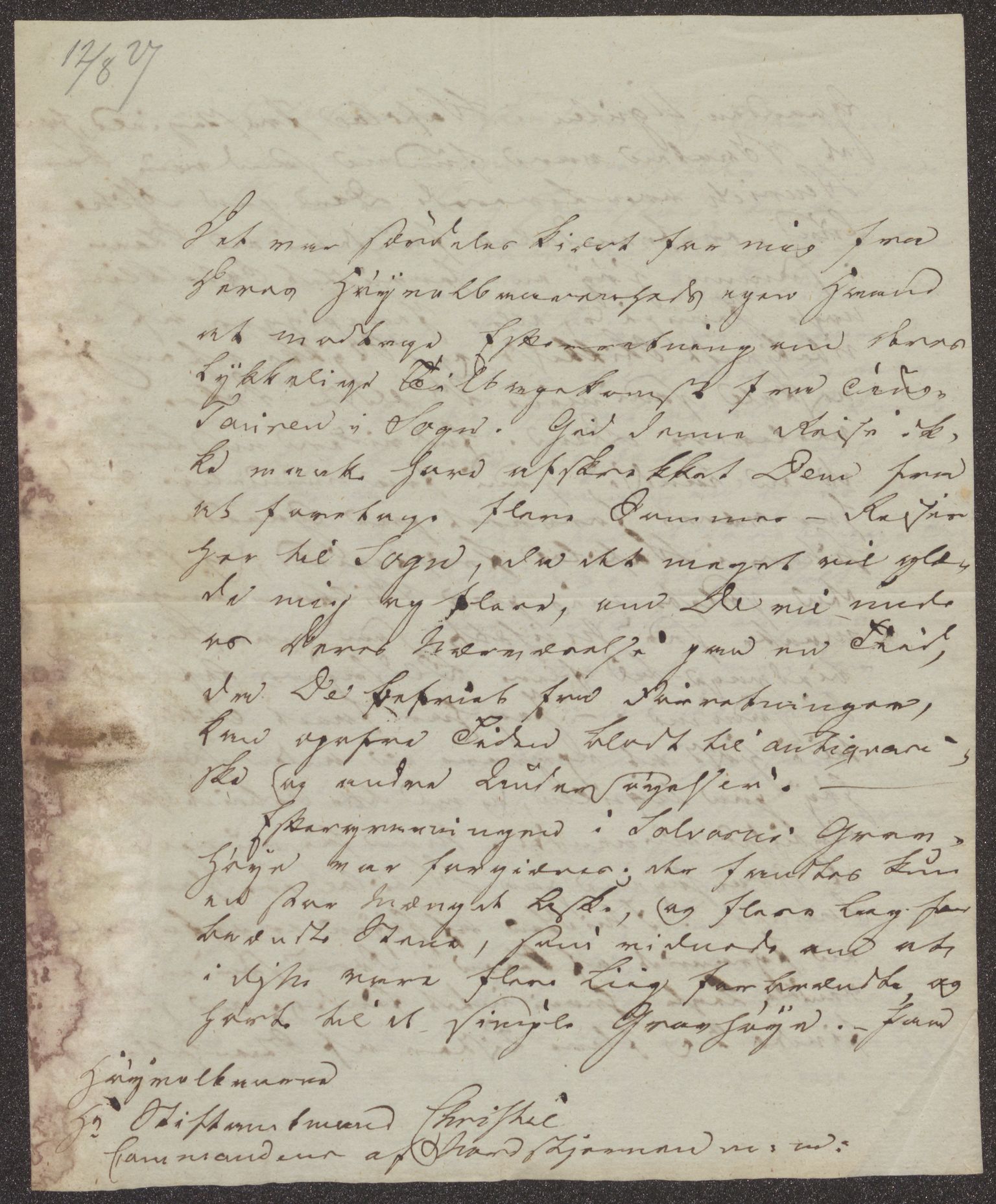 Bergens Museum, UMB/A007/D/Da/L0002/0001: Brevsamling 1827 / Brevsamling 1827, 1827