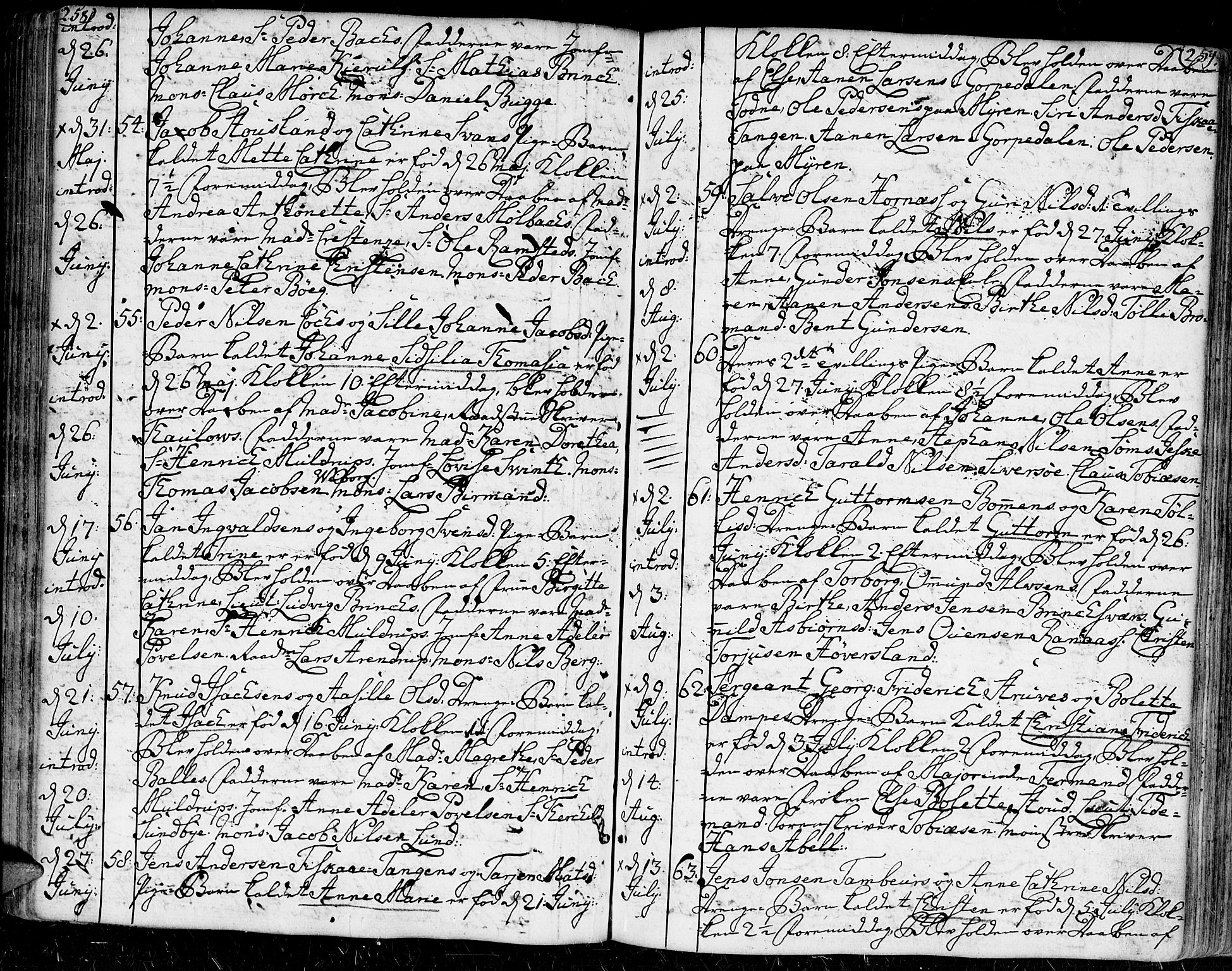 Kristiansand domprosti, AV/SAK-1112-0006/F/Fa/L0002: Parish register (official) no. A 2, 1755-1778, p. 258-259