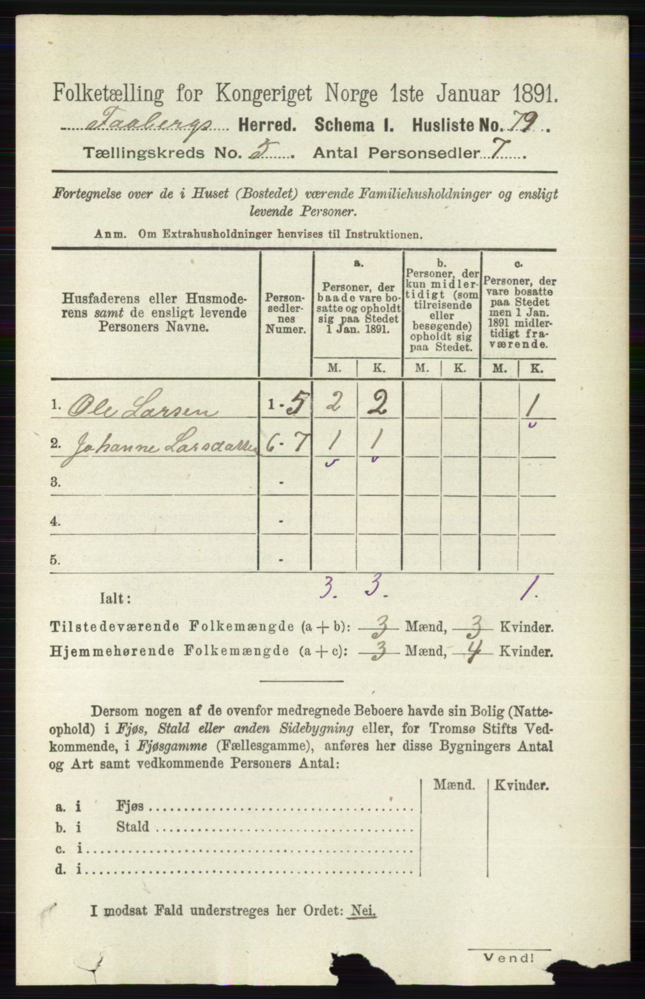 RA, 1891 census for 0524 Fåberg, 1891, p. 1635