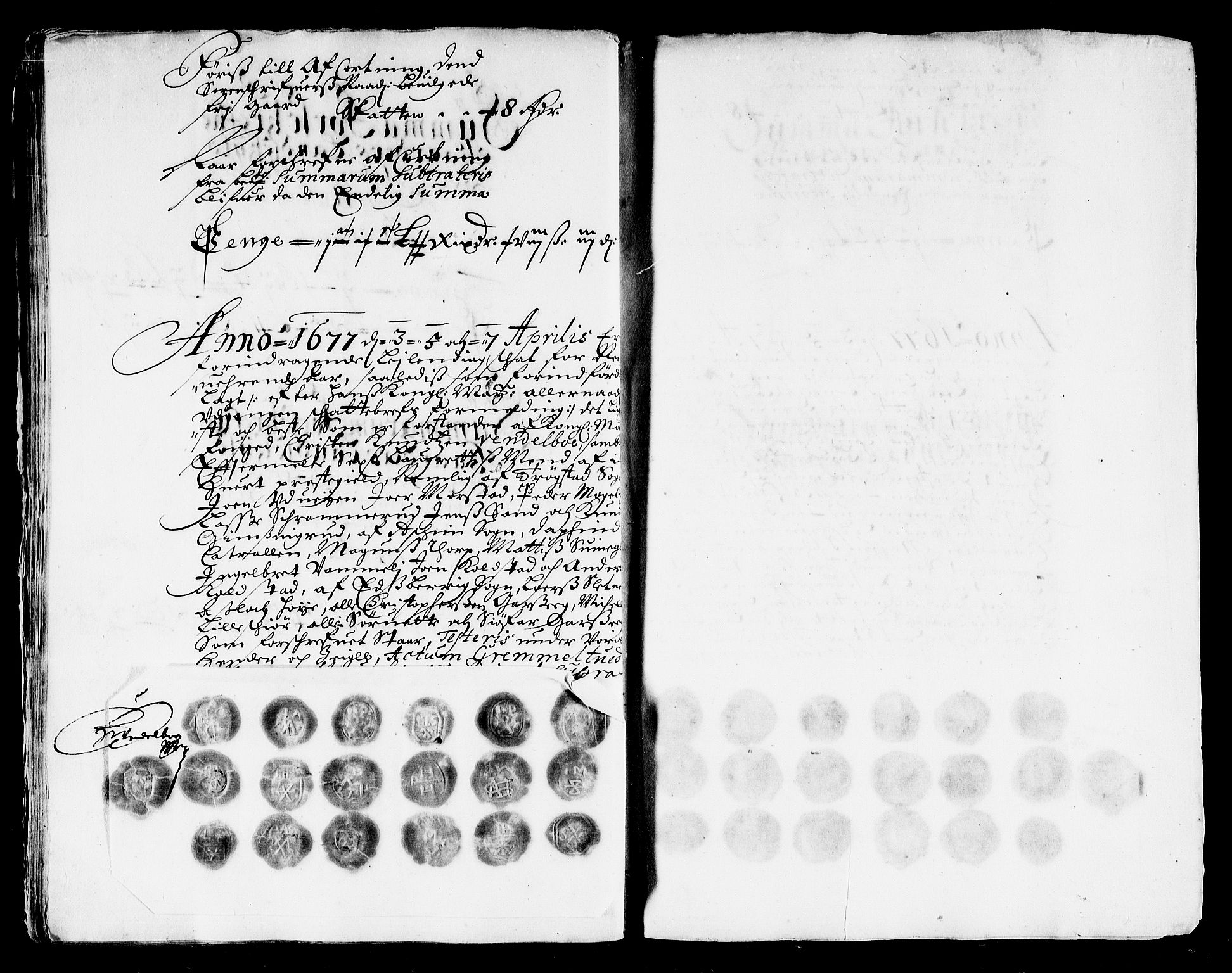 Rentekammeret inntil 1814, Reviderte regnskaper, Stiftamtstueregnskaper, Landkommissariatet på Akershus og Akershus stiftamt, AV/RA-EA-5869/R/Rb/L0128: Akershus stiftamt, 1677