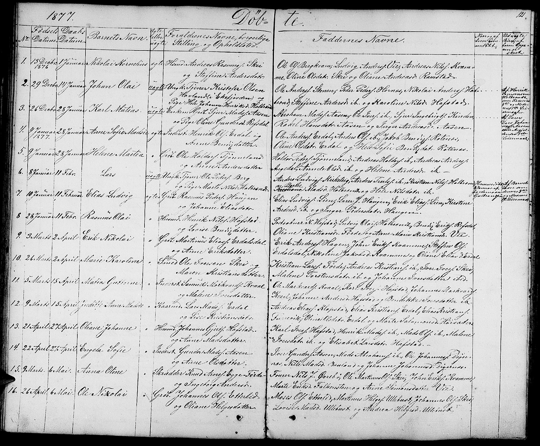 Førde sokneprestembete, SAB/A-79901/H/Hab/Haba/L0001: Parish register (copy) no. A 1, 1853-1880, p. 121