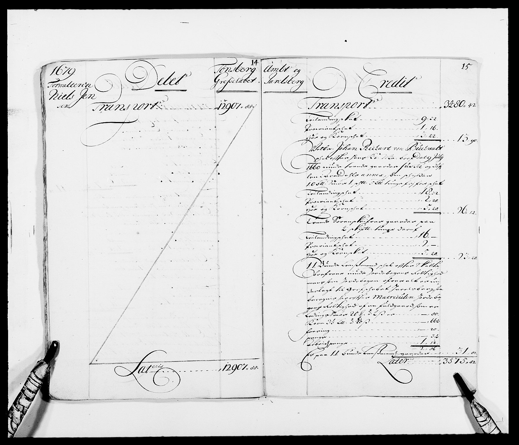 Rentekammeret inntil 1814, Reviderte regnskaper, Fogderegnskap, AV/RA-EA-4092/R32/L1846: Fogderegnskap Jarlsberg grevskap, 1679-1680, p. 19