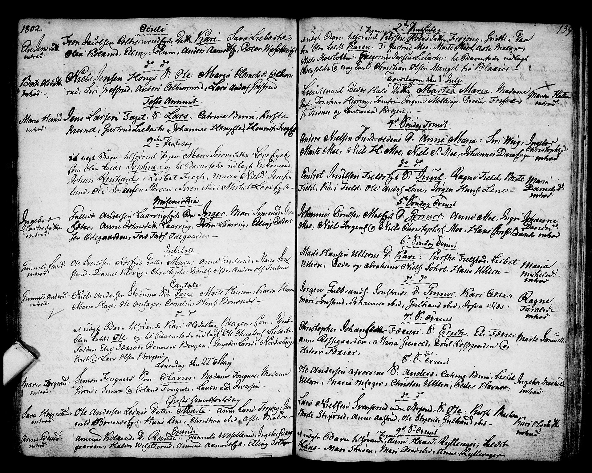 Hole kirkebøker, AV/SAKO-A-228/F/Fa/L0002: Parish register (official) no. I 2, 1766-1814, p. 139