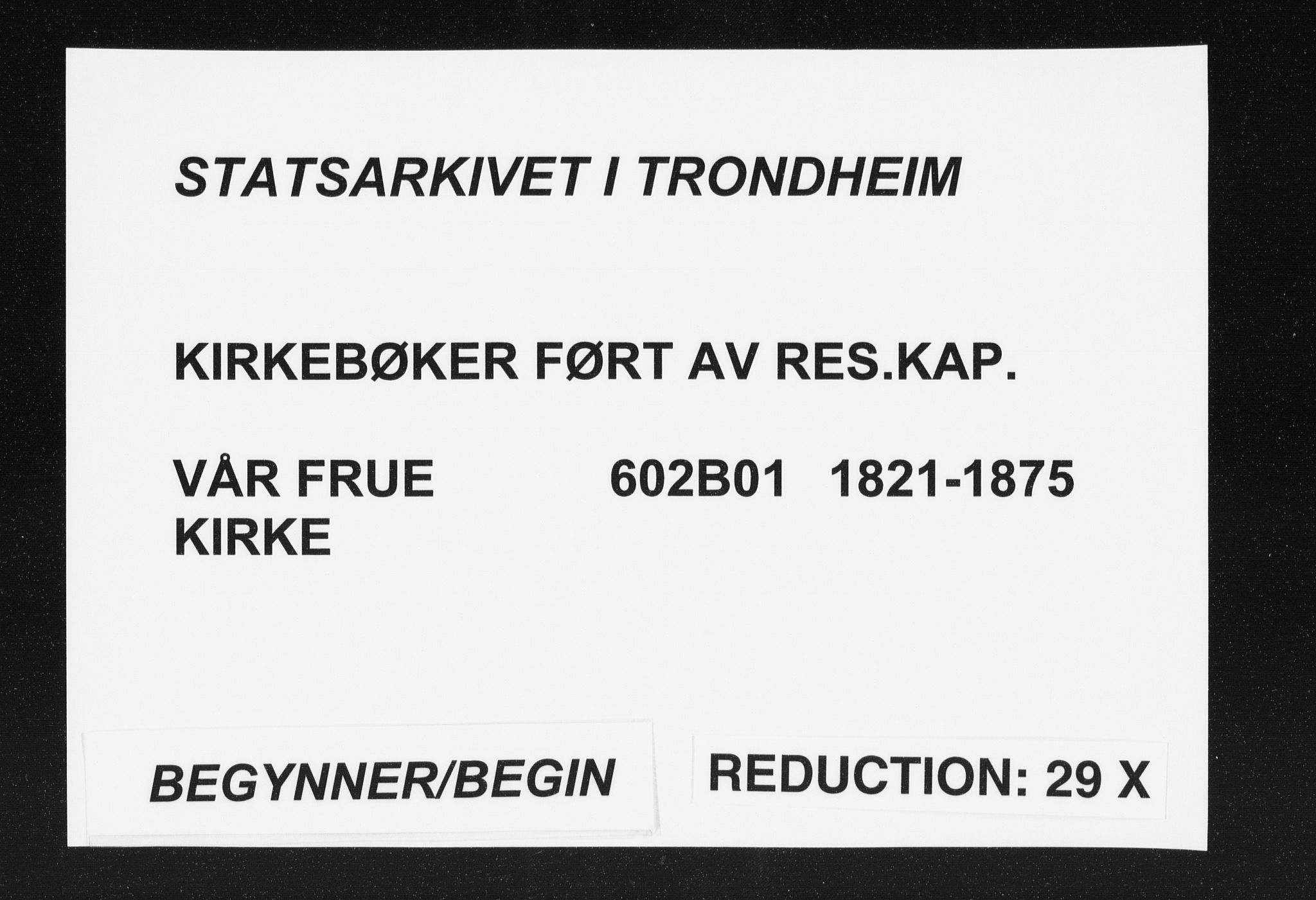 Ministerialprotokoller, klokkerbøker og fødselsregistre - Sør-Trøndelag, SAT/A-1456/602/L0127: Curate's parish register no. 602B01, 1821-1875