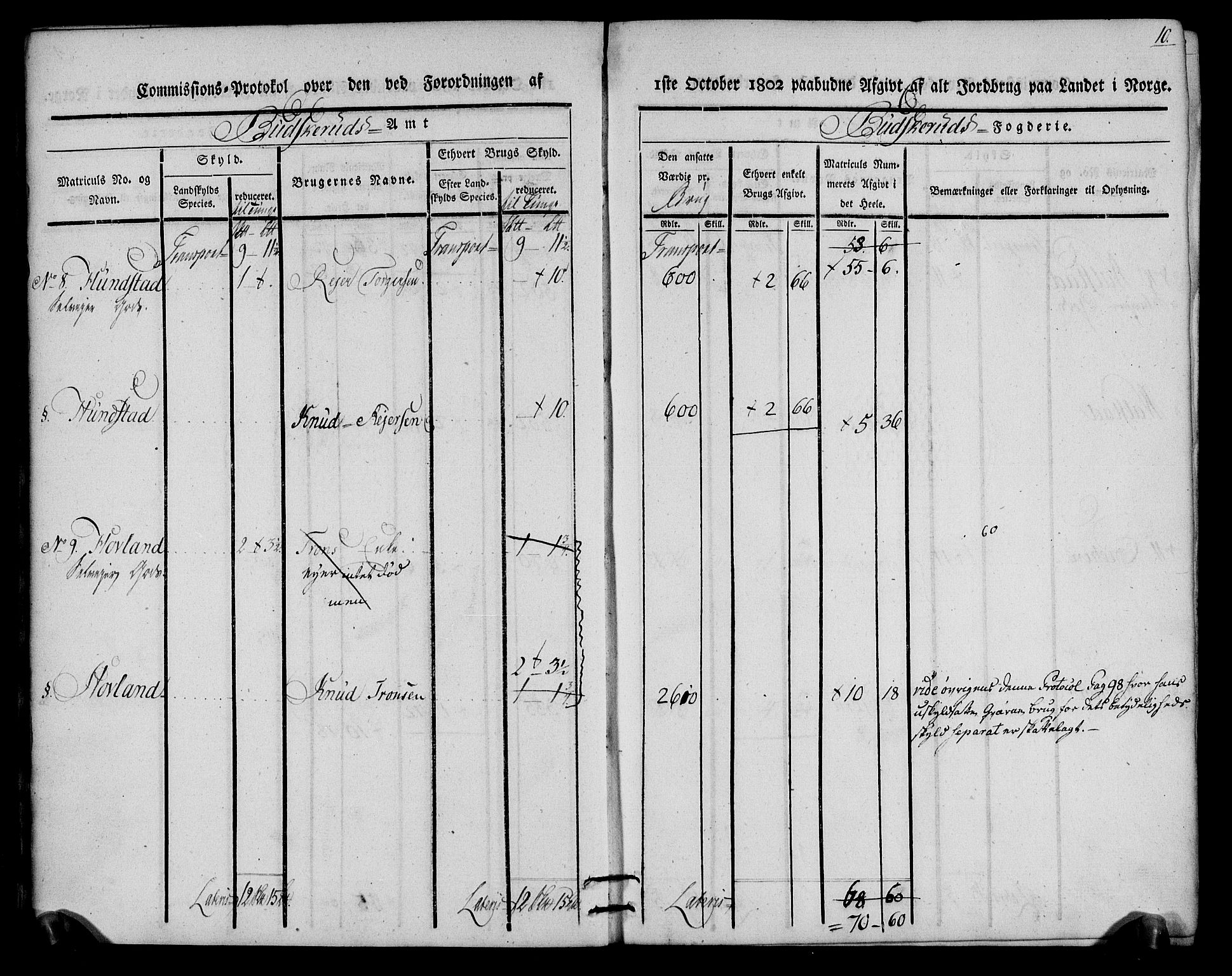 Rentekammeret inntil 1814, Realistisk ordnet avdeling, AV/RA-EA-4070/N/Ne/Nea/L0060: Buskerud fogderi. Kommisjonsprotokoll for Sigdal prestegjeld, 1803, p. 10