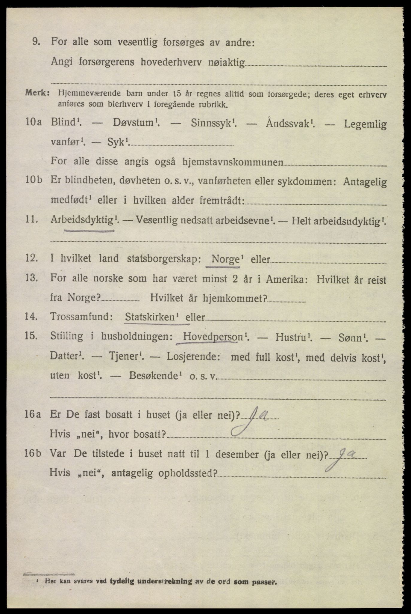 SAK, 1920 census for Herad, 1920, p. 479