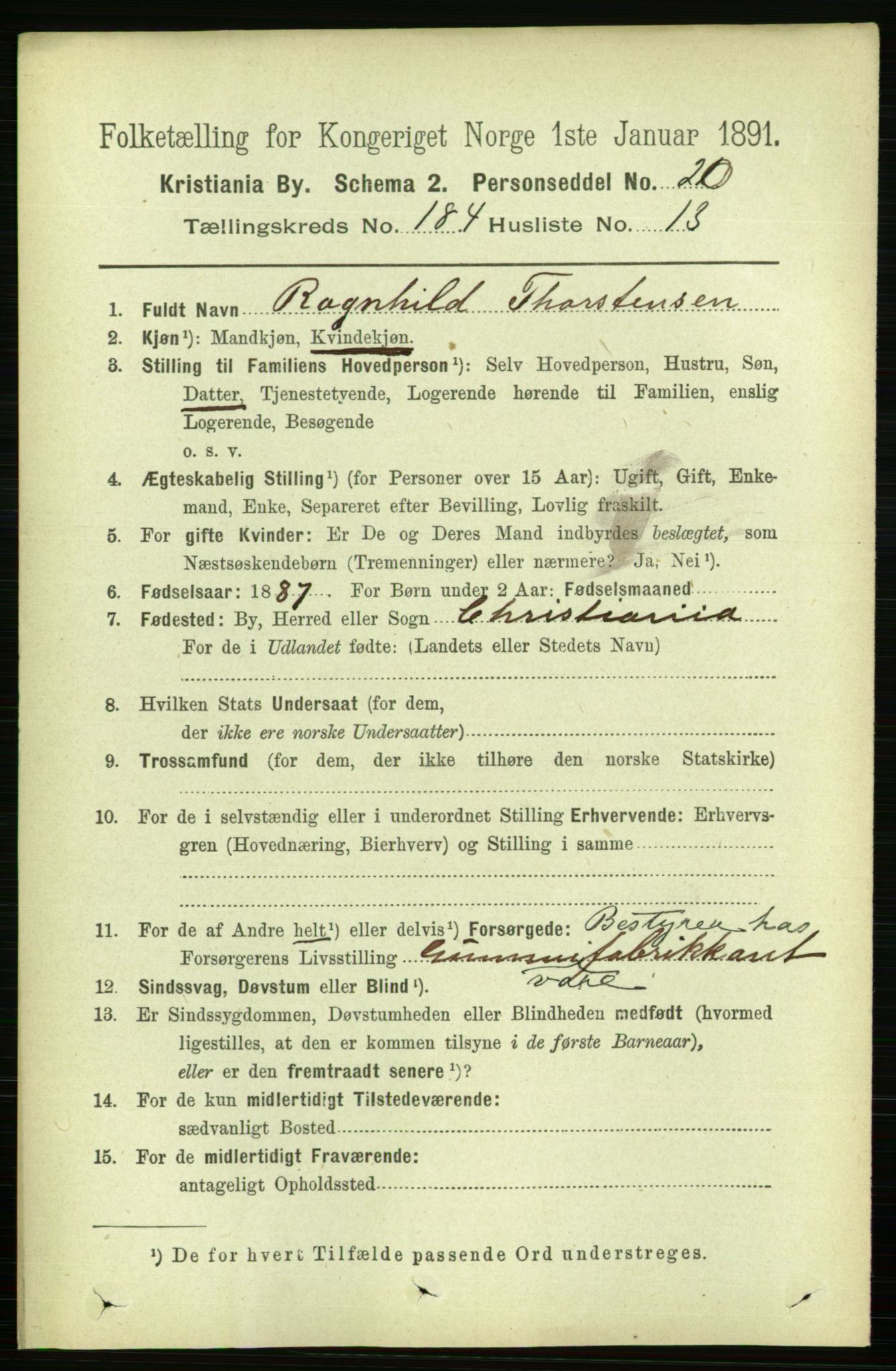 RA, 1891 census for 0301 Kristiania, 1891, p. 110549