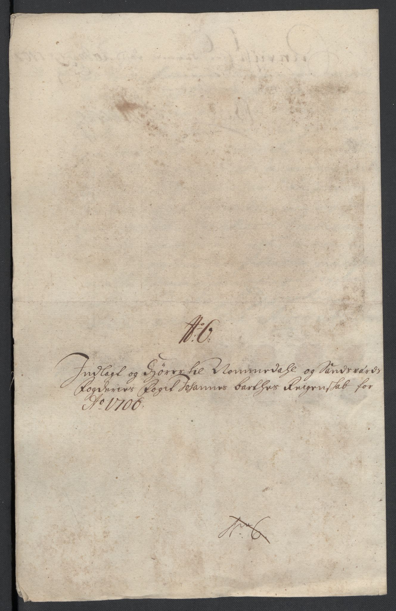 Rentekammeret inntil 1814, Reviderte regnskaper, Fogderegnskap, RA/EA-4092/R24/L1583: Fogderegnskap Numedal og Sandsvær, 1705-1706, p. 255