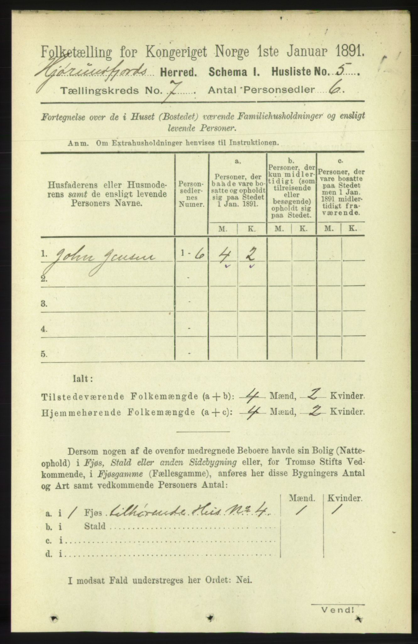 RA, 1891 census for 1522 Hjørundfjord, 1891, p. 1468