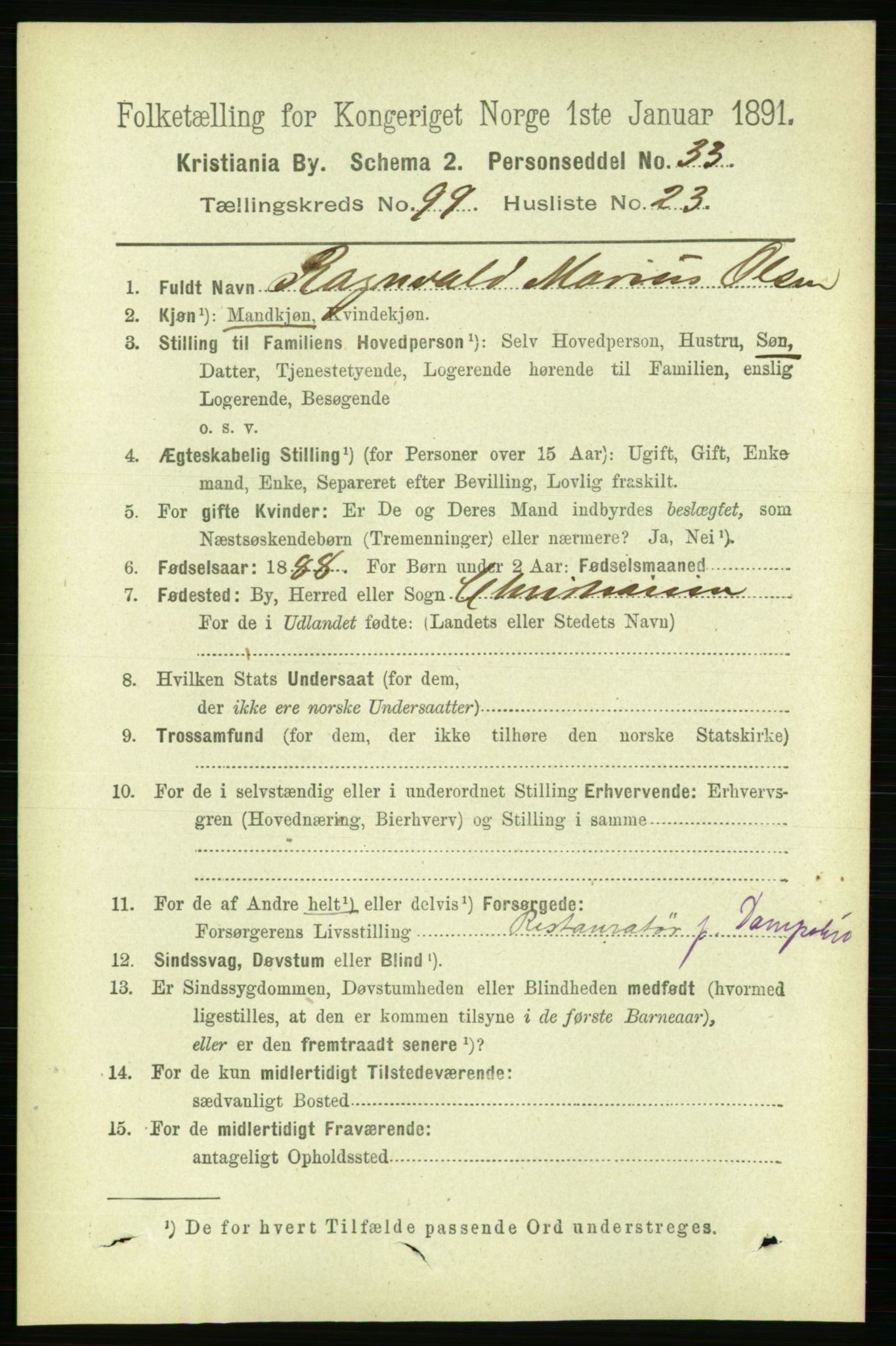 RA, 1891 census for 0301 Kristiania, 1891, p. 49002