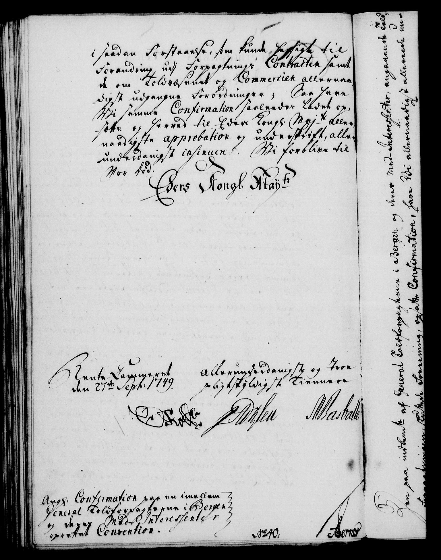 Rentekammeret, Kammerkanselliet, RA/EA-3111/G/Gf/Gfa/L0031: Norsk relasjons- og resolusjonsprotokoll (merket RK 52.31), 1749, p. 503