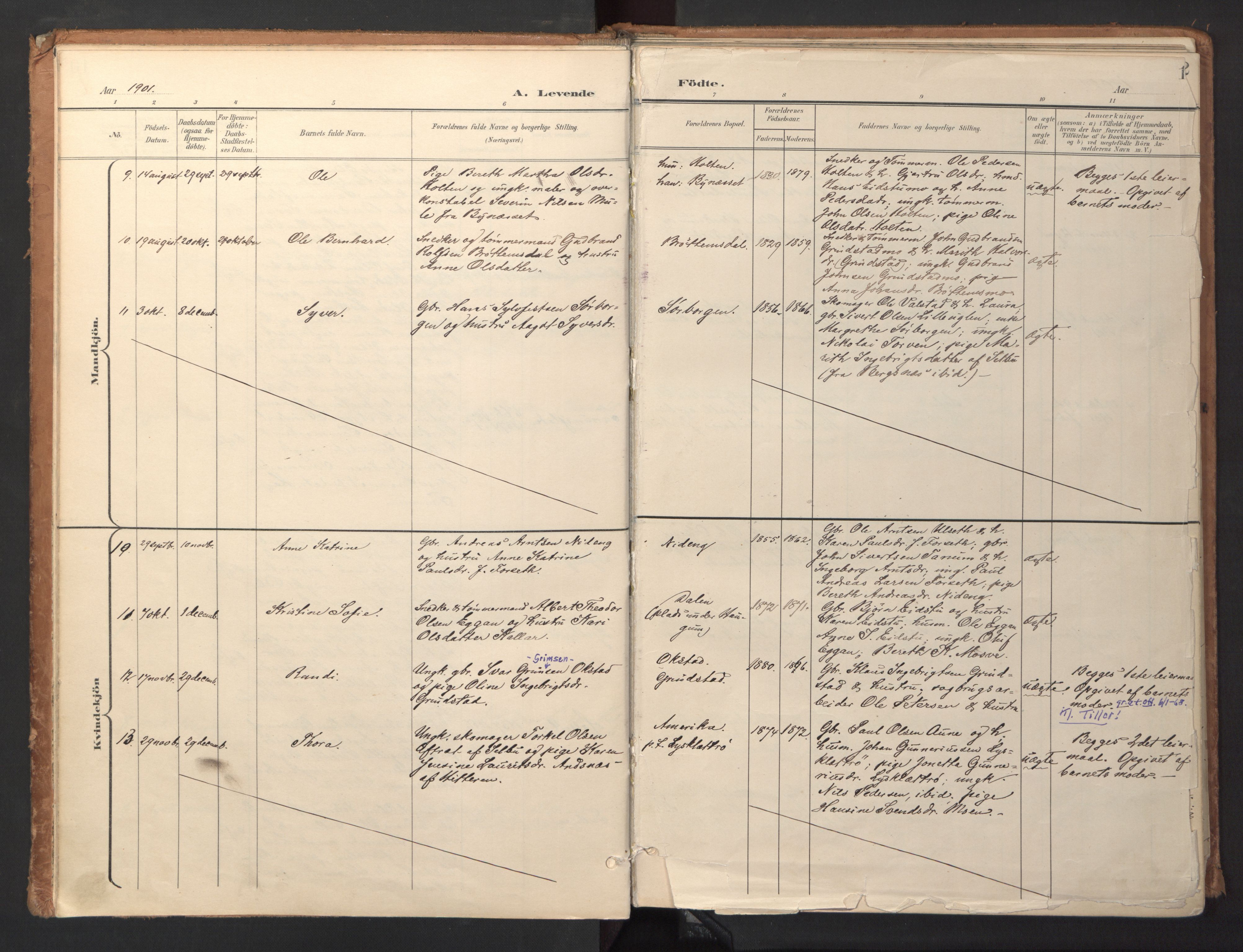 Ministerialprotokoller, klokkerbøker og fødselsregistre - Sør-Trøndelag, SAT/A-1456/618/L0448: Parish register (official) no. 618A11, 1898-1916, p. 11