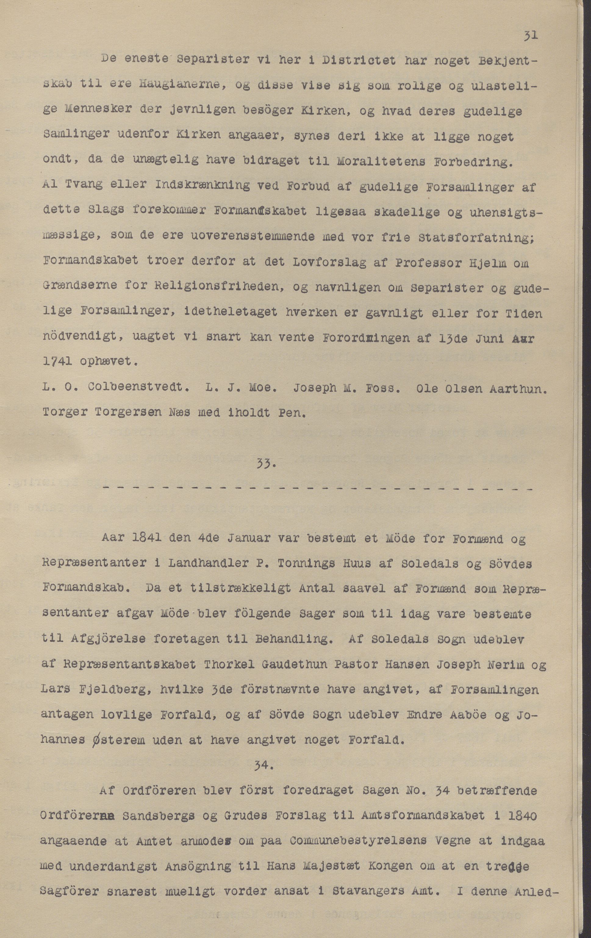 Sauda kommune - Formannskapet/sentraladministrasjonen, IKAR/K-100597/A/Aa/L0001: Møtebok, 1838-1888, p. 31