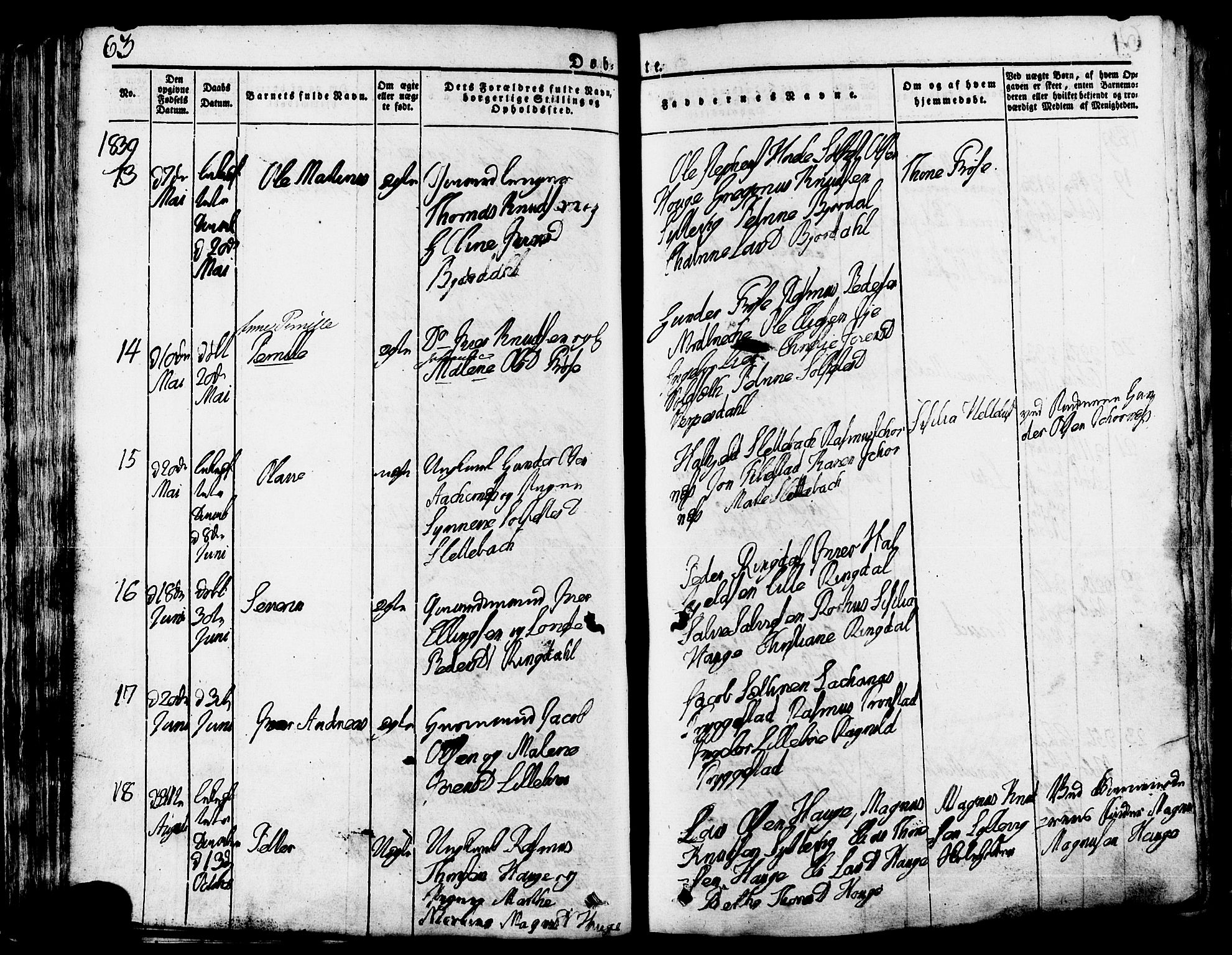 Ministerialprotokoller, klokkerbøker og fødselsregistre - Møre og Romsdal, AV/SAT-A-1454/517/L0221: Parish register (official) no. 517A01, 1827-1858, p. 63