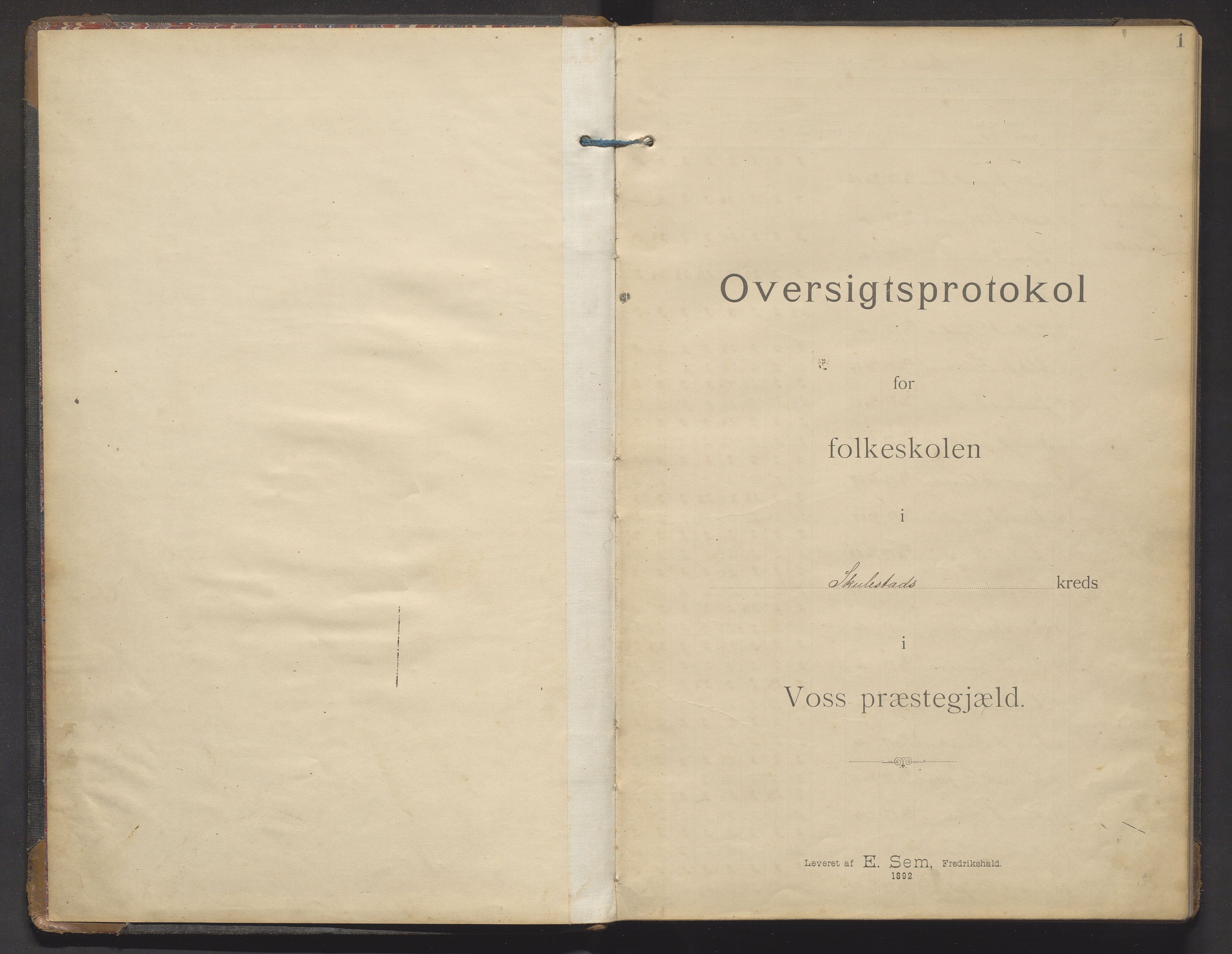 Voss kommune. Barneskulane, IKAH/1235-231/F/Fd/L0006: Skuleprotokoll for Skulestad skule, 1892-1915