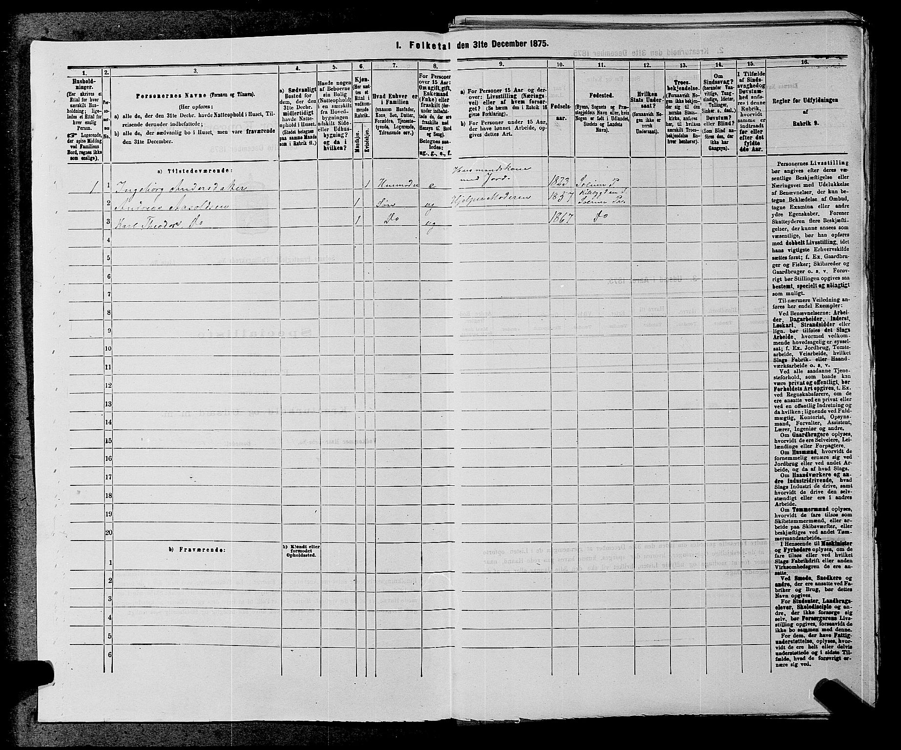 SAKO, 1875 census for 0818P Solum, 1875, p. 1966