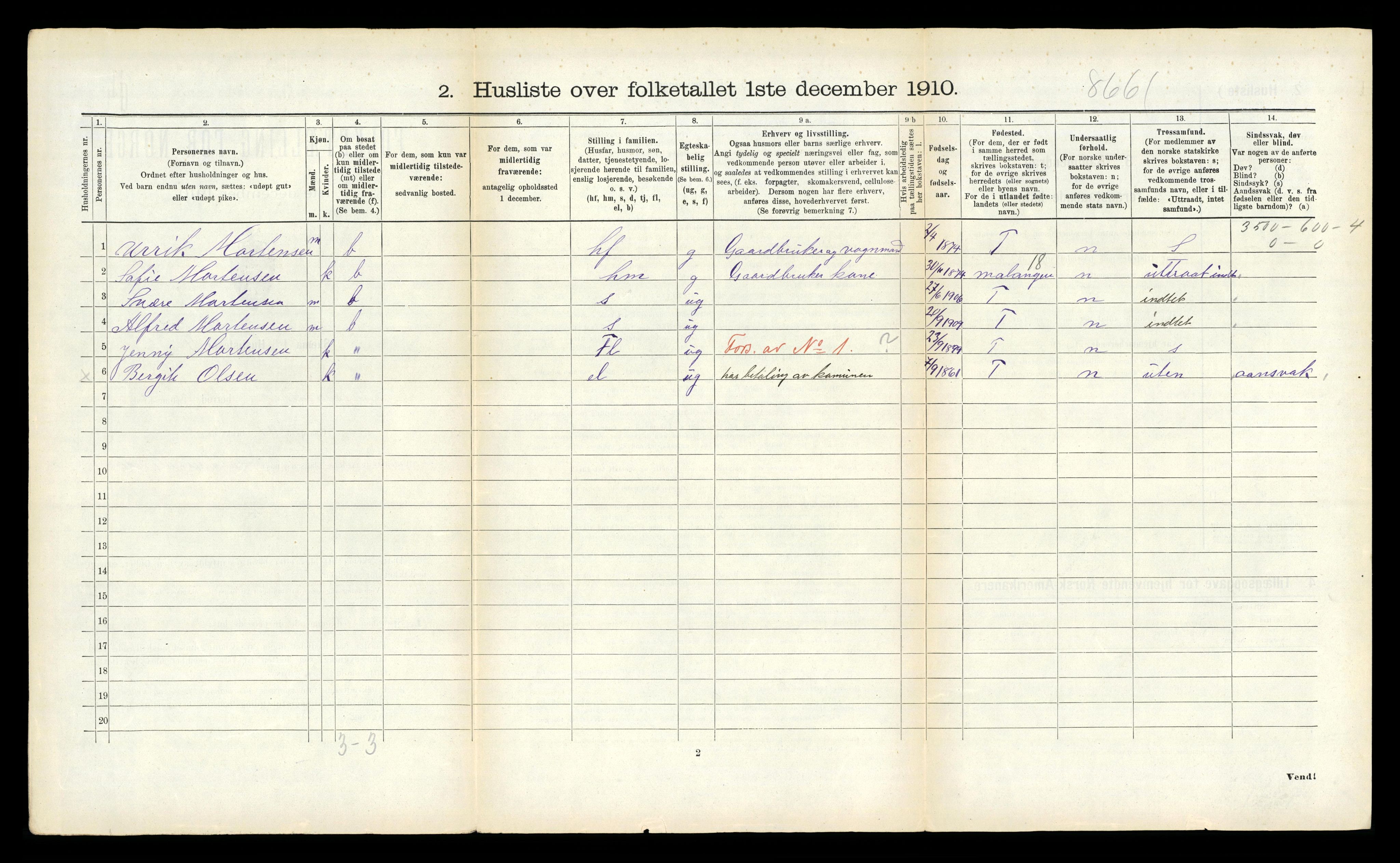 RA, 1910 census for Tromsøysund, 1910, p. 1436