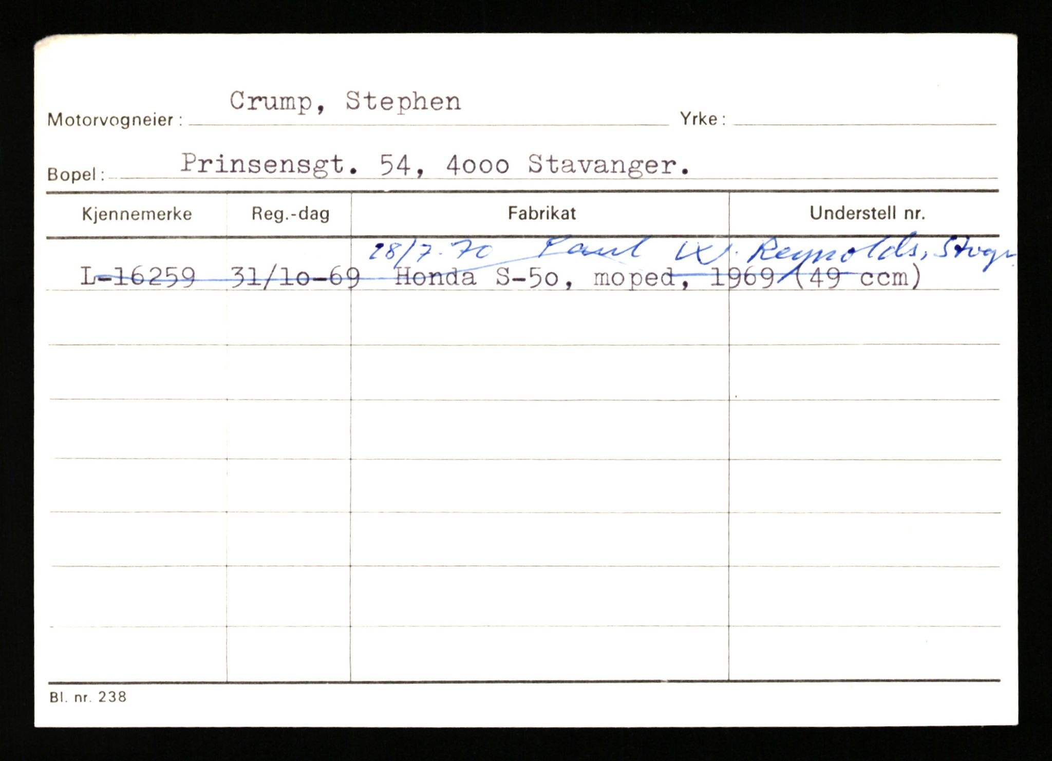 Stavanger trafikkstasjon, AV/SAST-A-101942/0/H/L0005: Bue - Dahlstrøm, 1930-1971, p. 2247