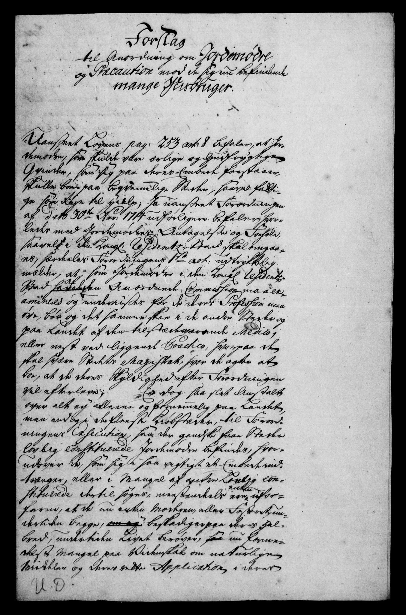 Generalkirkeinspektionskollegiet, DRA/A-0008/F4-04/F4-04-01: Deliberation, koncepter og ekstrakter, 1737-1753