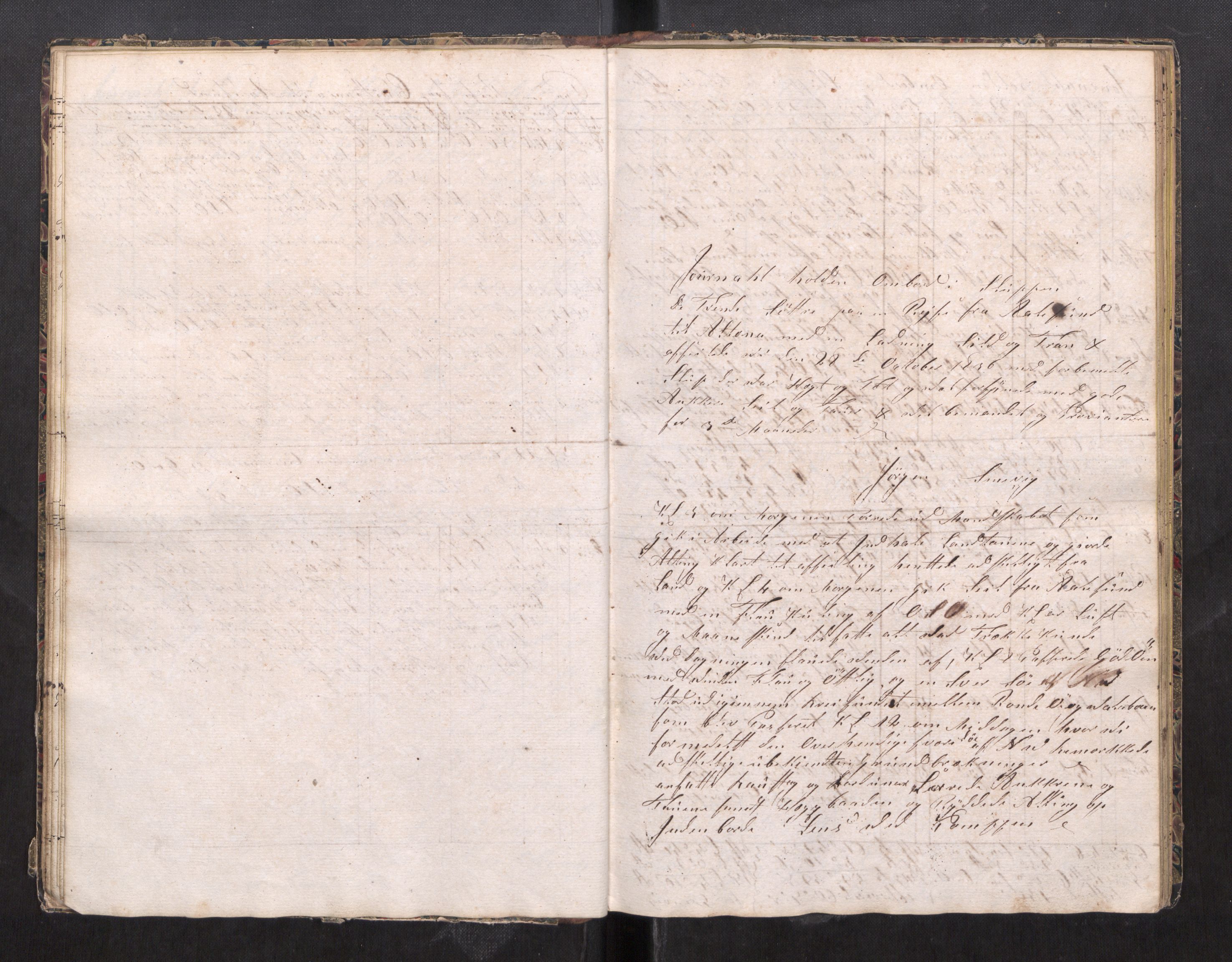 Kristiansund magistrat, AV/SAT-A-0032/F/Fx/L0012: Journal for sluppen "Tvende søstre", "Oskar" og "Emanuel" av Ålesund, 1836-1839