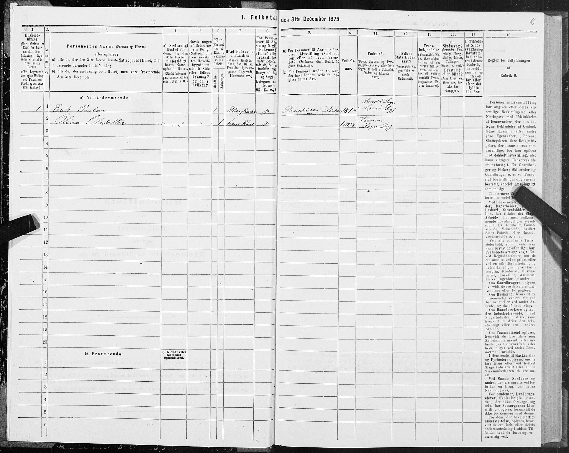 SAT, 1875 census for 1548P Fræna, 1875, p. 1002