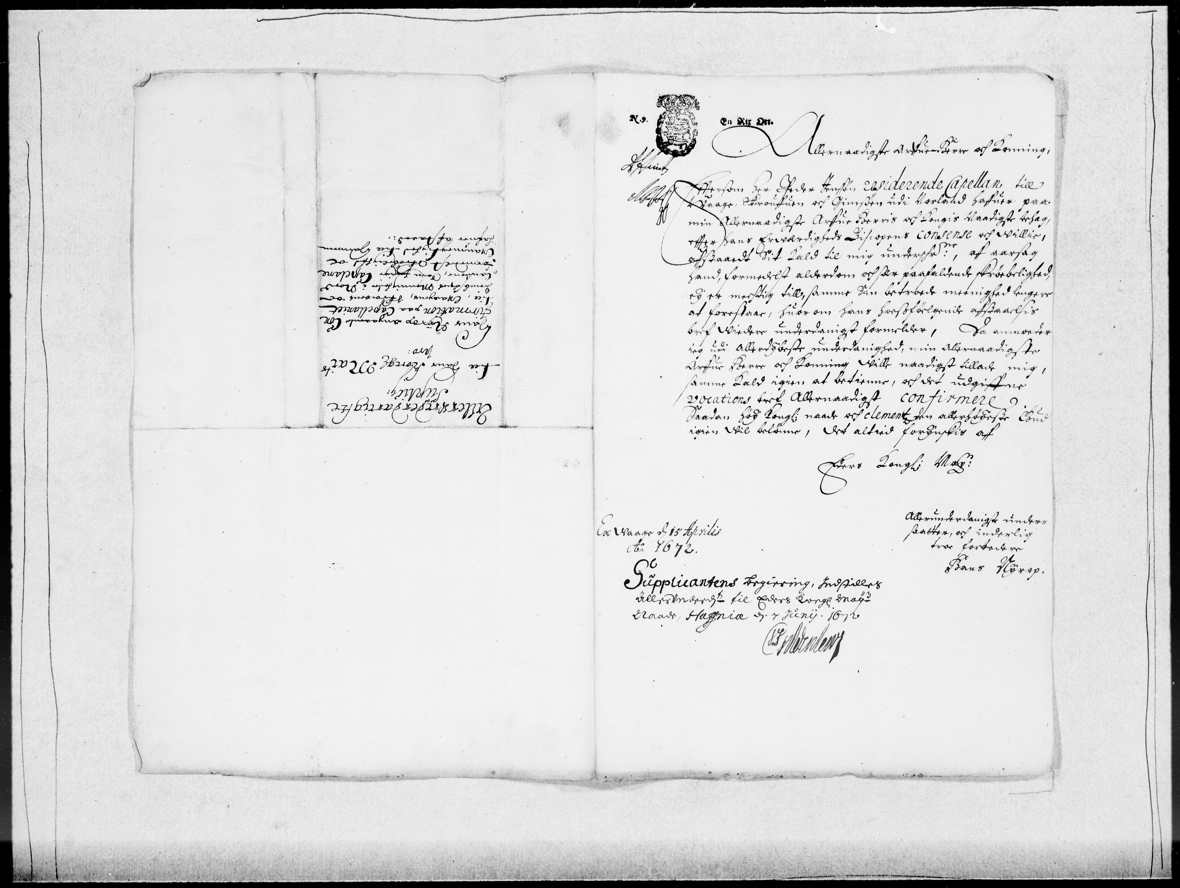 Danske Kanselli 1572-1799, AV/RA-EA-3023/F/Fc/Fcc/Fcca/L0031: Norske innlegg 1572-1799, 1671-1673, p. 187