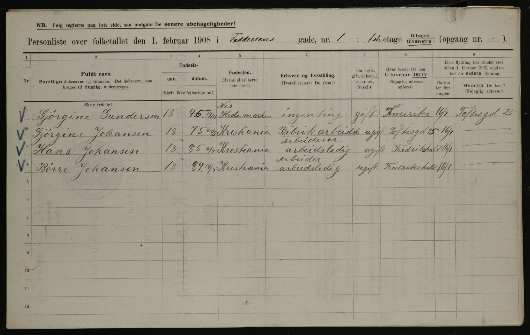 OBA, Municipal Census 1908 for Kristiania, 1908, p. 21823