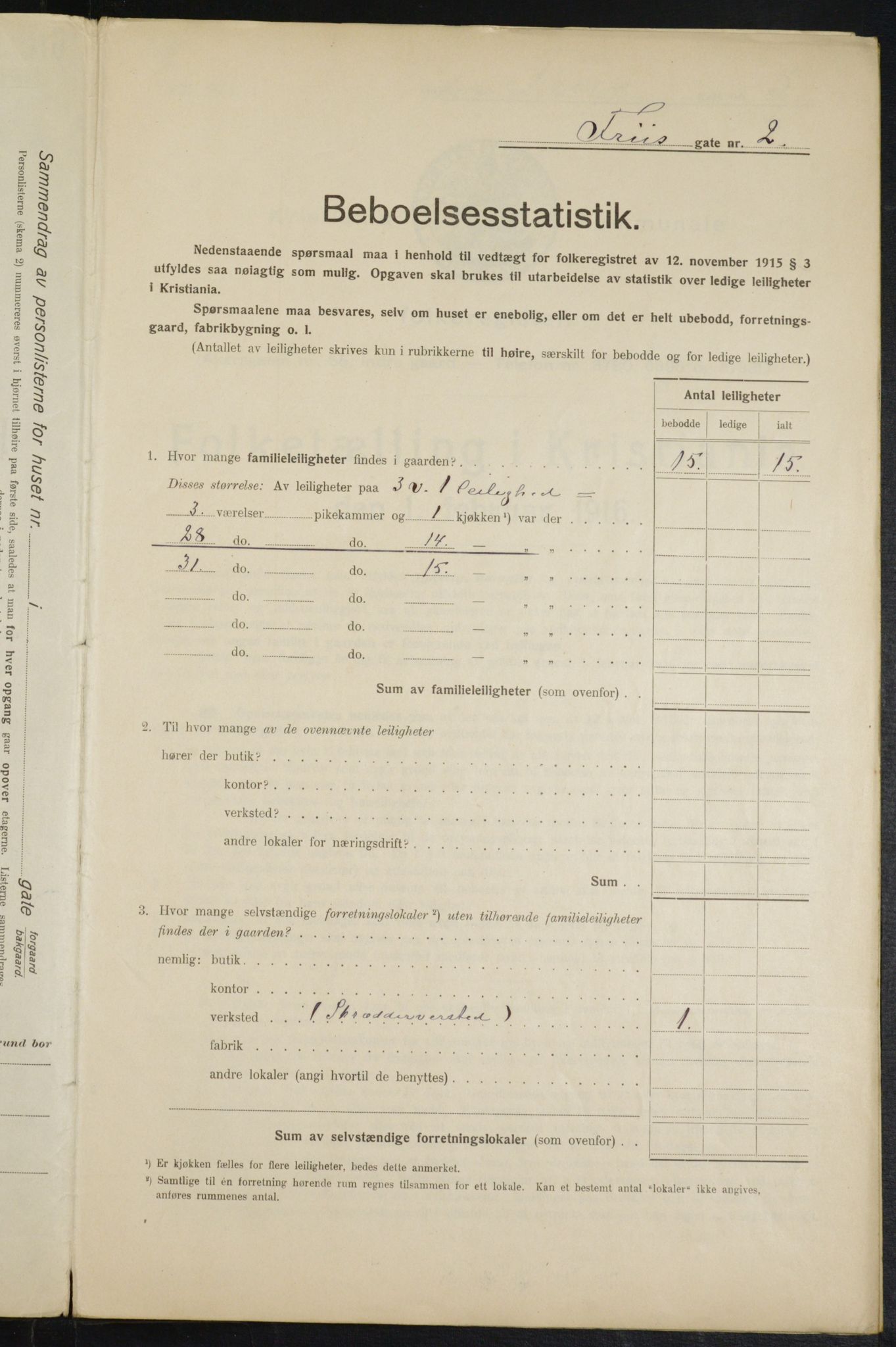 OBA, Municipal Census 1916 for Kristiania, 1916, p. 27324