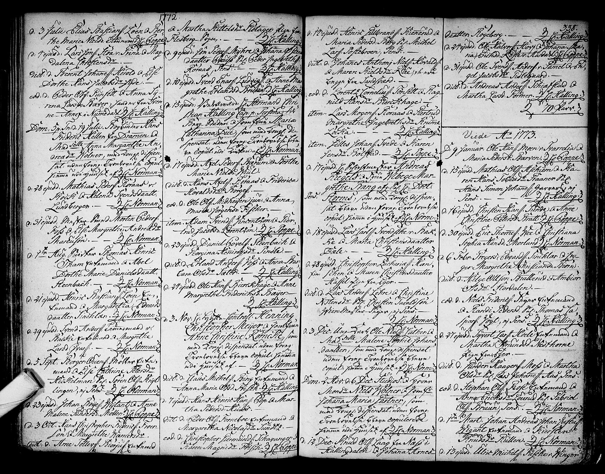 Kongsberg kirkebøker, SAKO/A-22/F/Fa/L0005: Parish register (official) no. I 5, 1769-1782, p. 338
