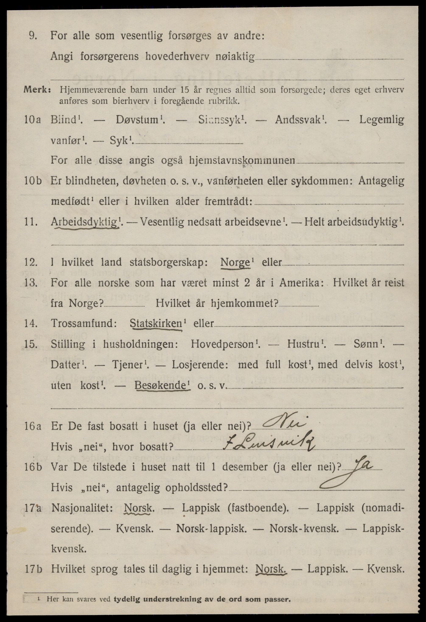 SAT, 1920 census for Stadsbygd, 1920, p. 4553