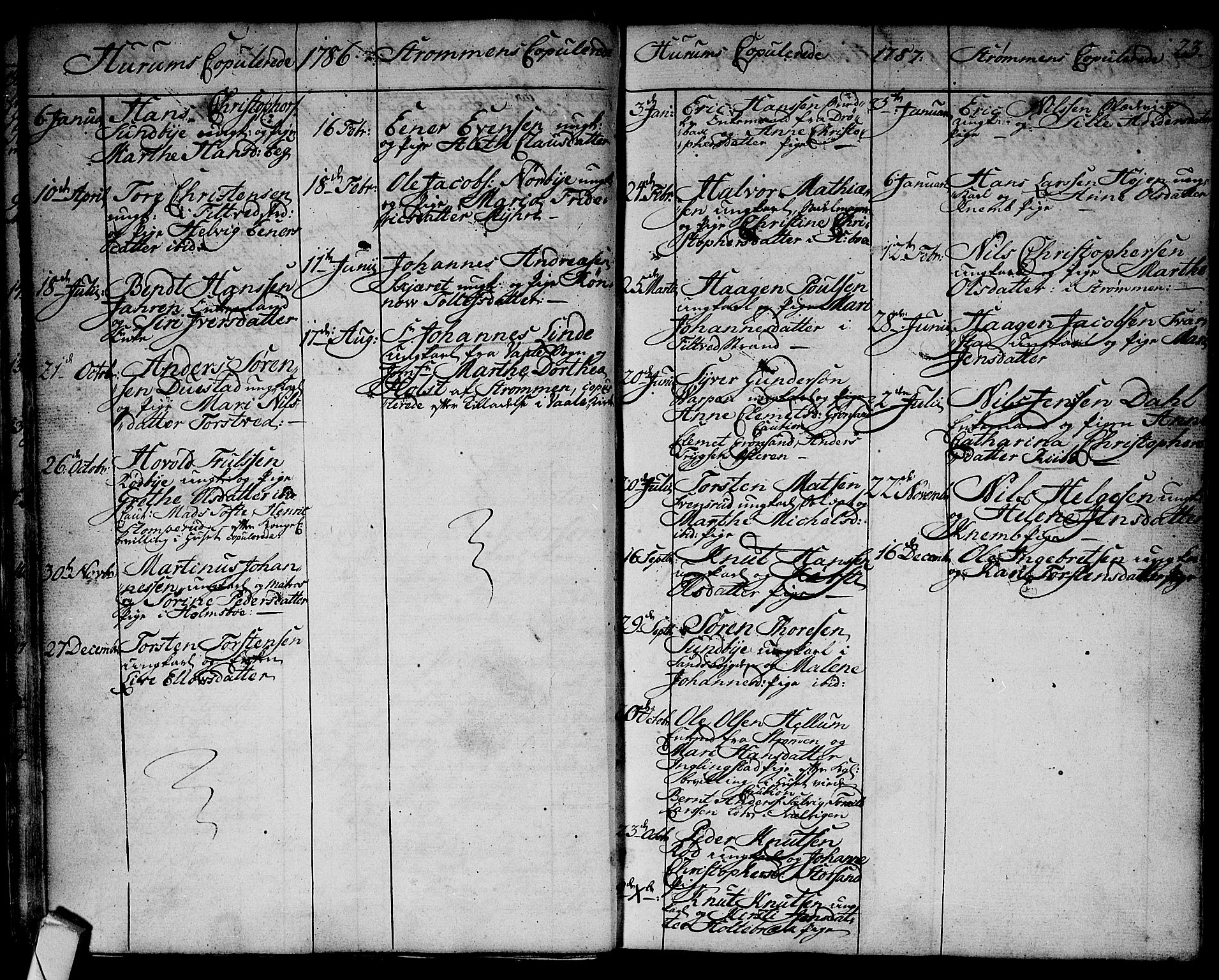 Hurum kirkebøker, SAKO/A-229/F/Fa/L0007: Parish register (official) no. 7, 1771-1810, p. 23