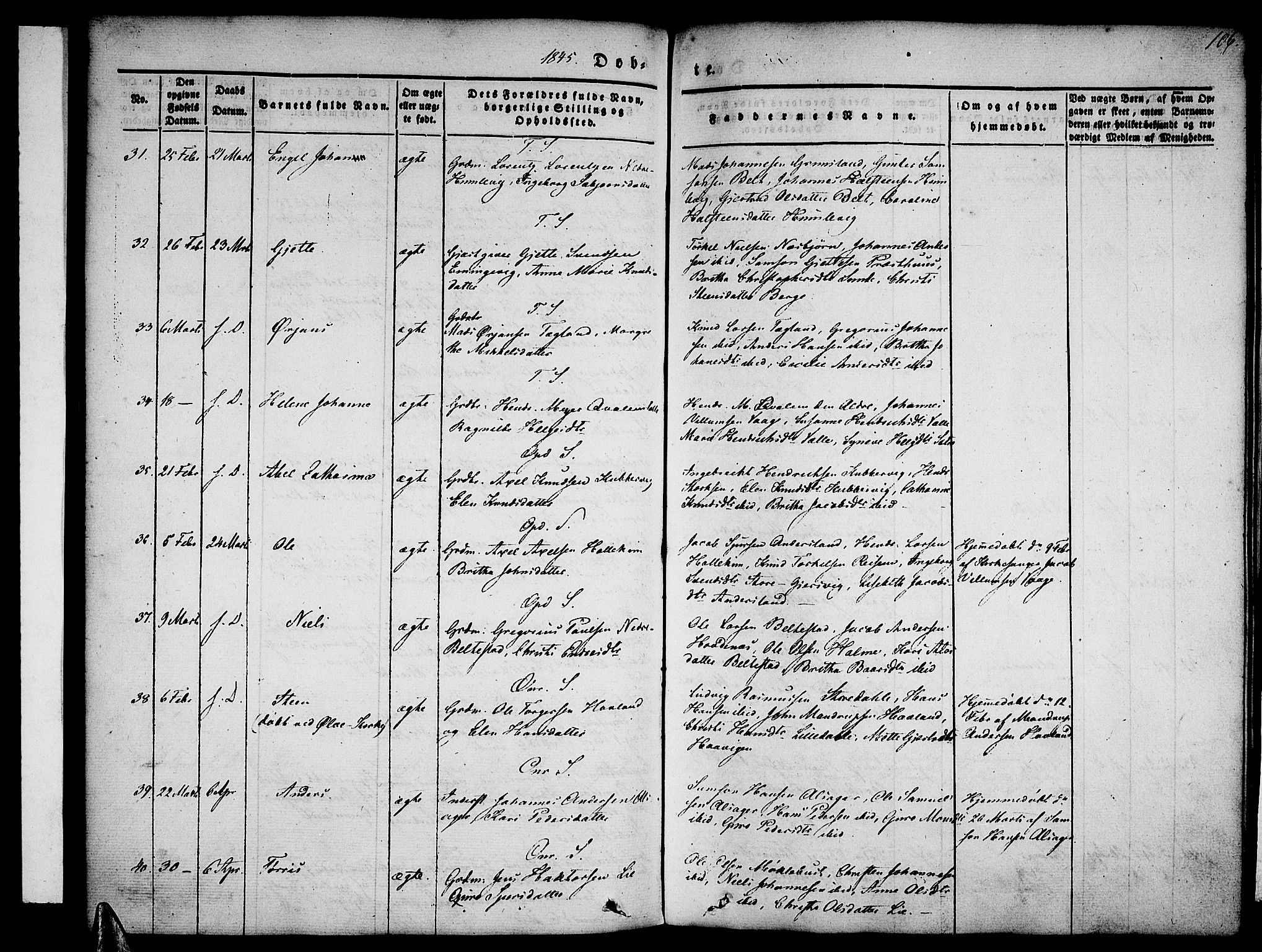 Tysnes sokneprestembete, AV/SAB-A-78601/H/Haa: Parish register (official) no. A 9, 1837-1848, p. 106