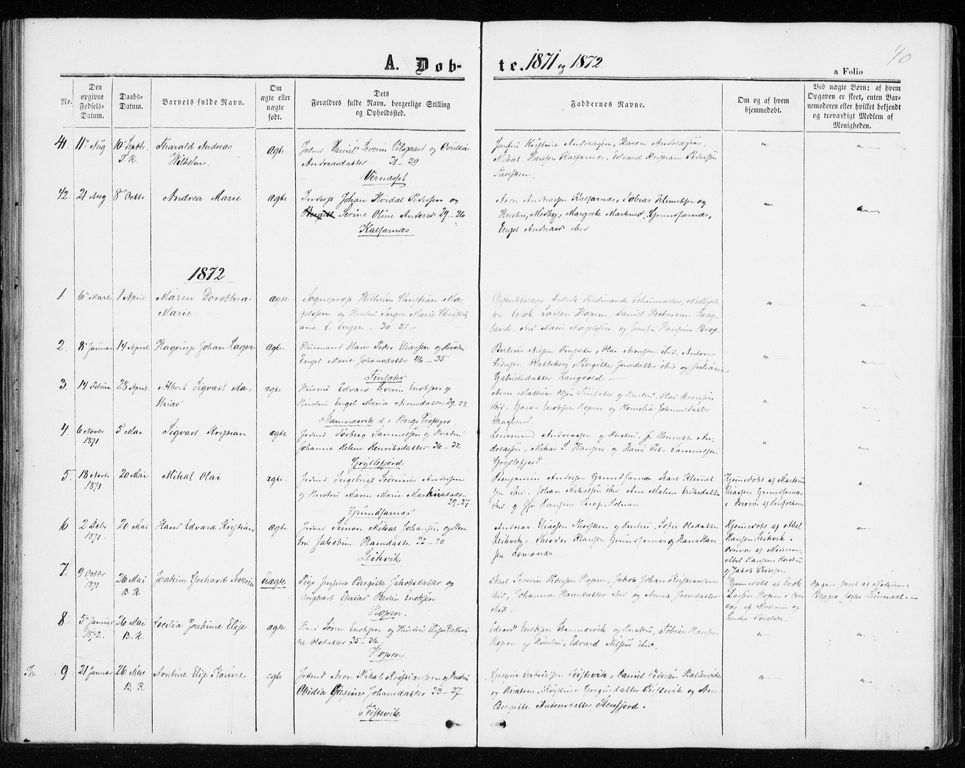 Berg sokneprestkontor, AV/SATØ-S-1318/G/Ga/Gaa/L0002kirke: Parish register (official) no. 2, 1860-1872, p. 40