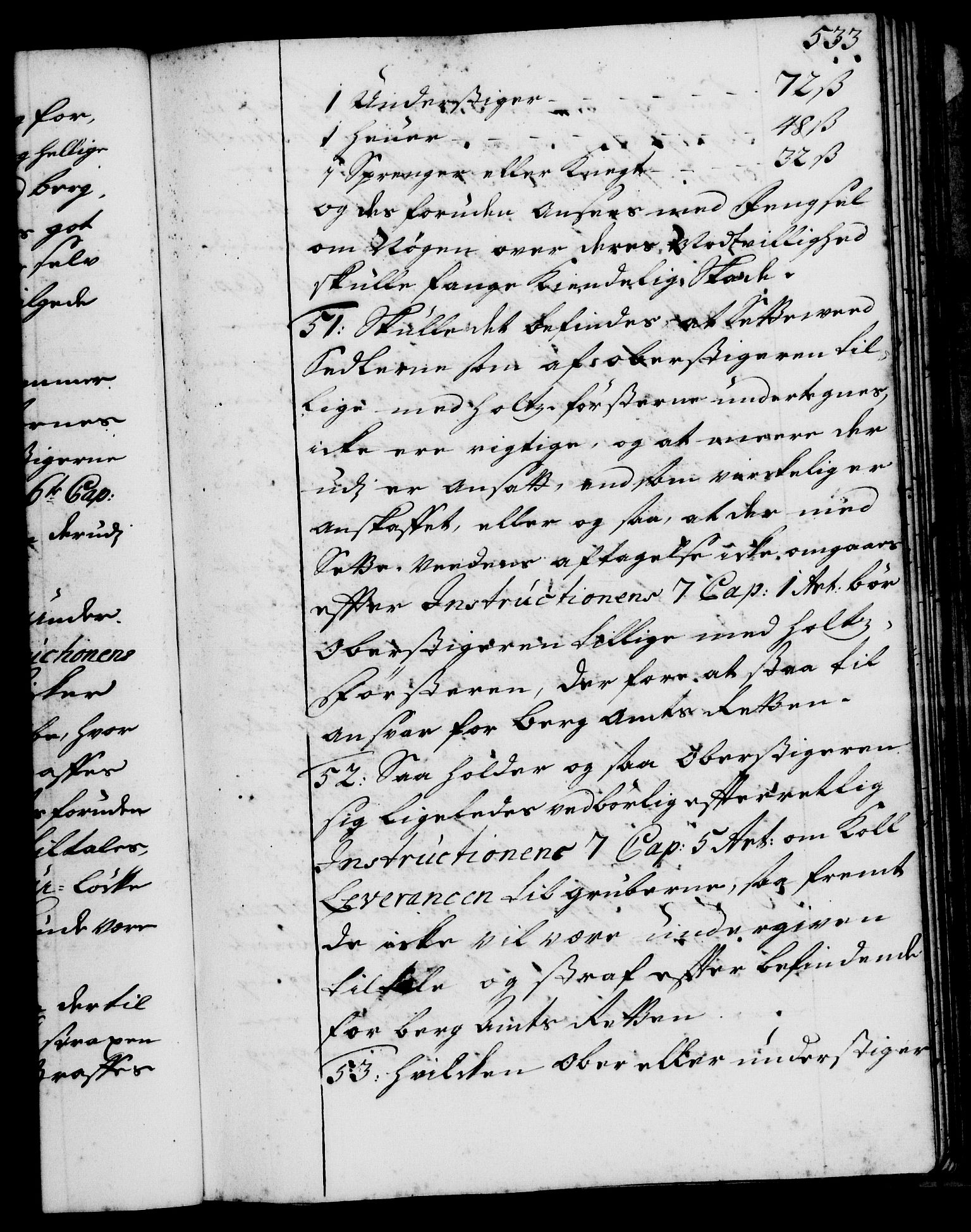 Rentekammeret, Kammerkanselliet, AV/RA-EA-3111/G/Gg/Ggi/L0001: Norsk instruksjonsprotokoll med register (merket RK 53.34), 1720-1729, p. 533