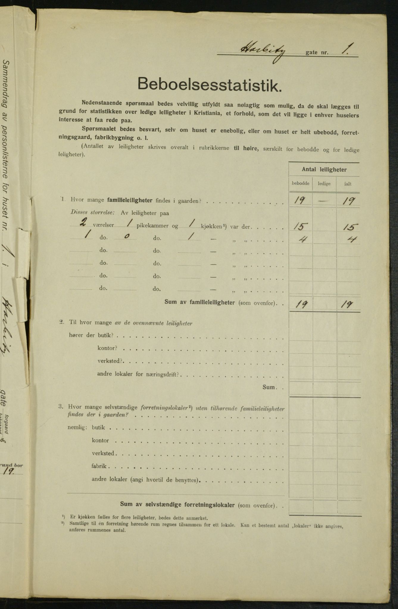 OBA, Municipal Census 1915 for Kristiania, 1915, p. 80713