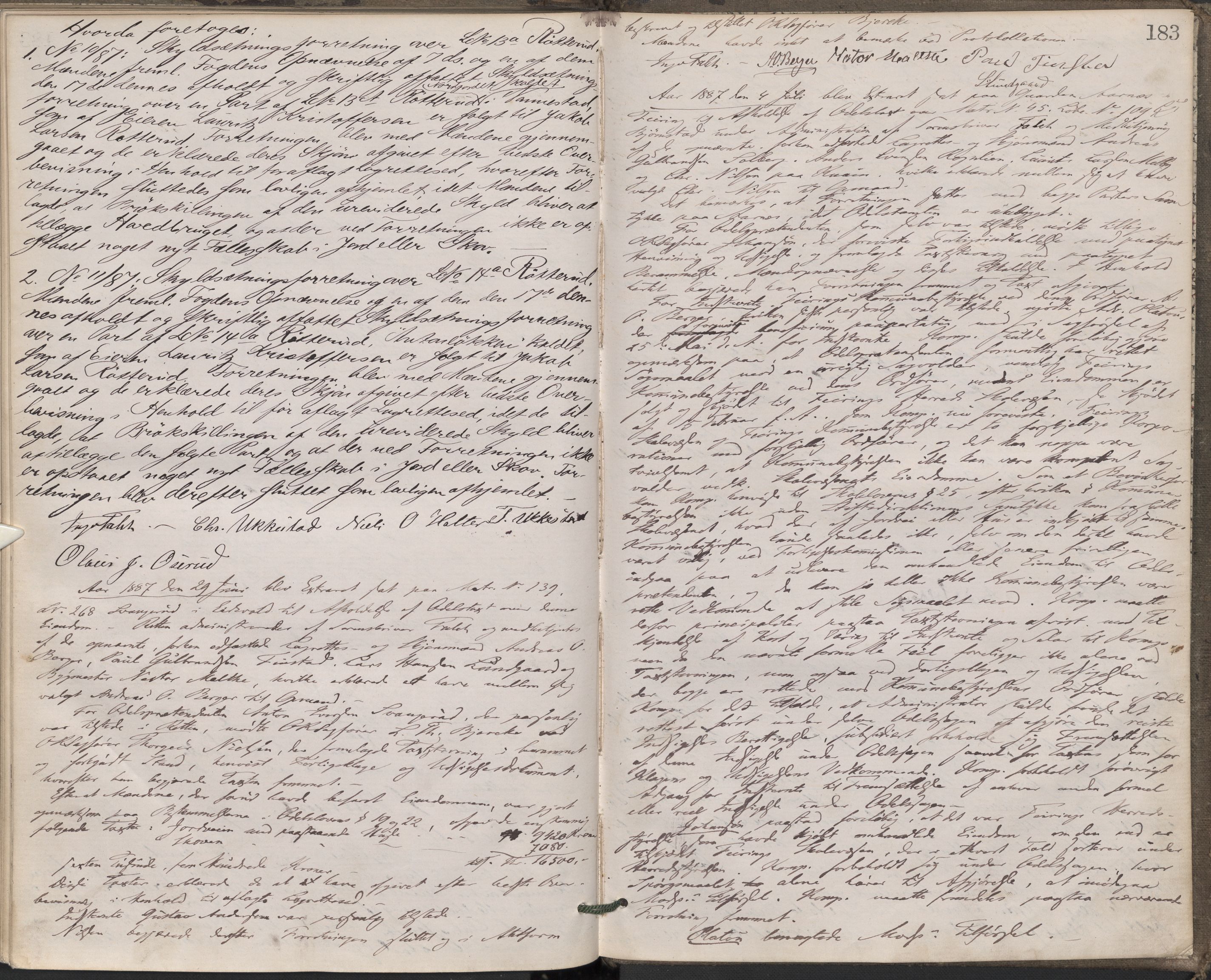 Eidsvoll tingrett, AV/SAO-A-10371/F/Fc/L0008: Ekstrarettsprotokoll, 1878-1887, p. 183