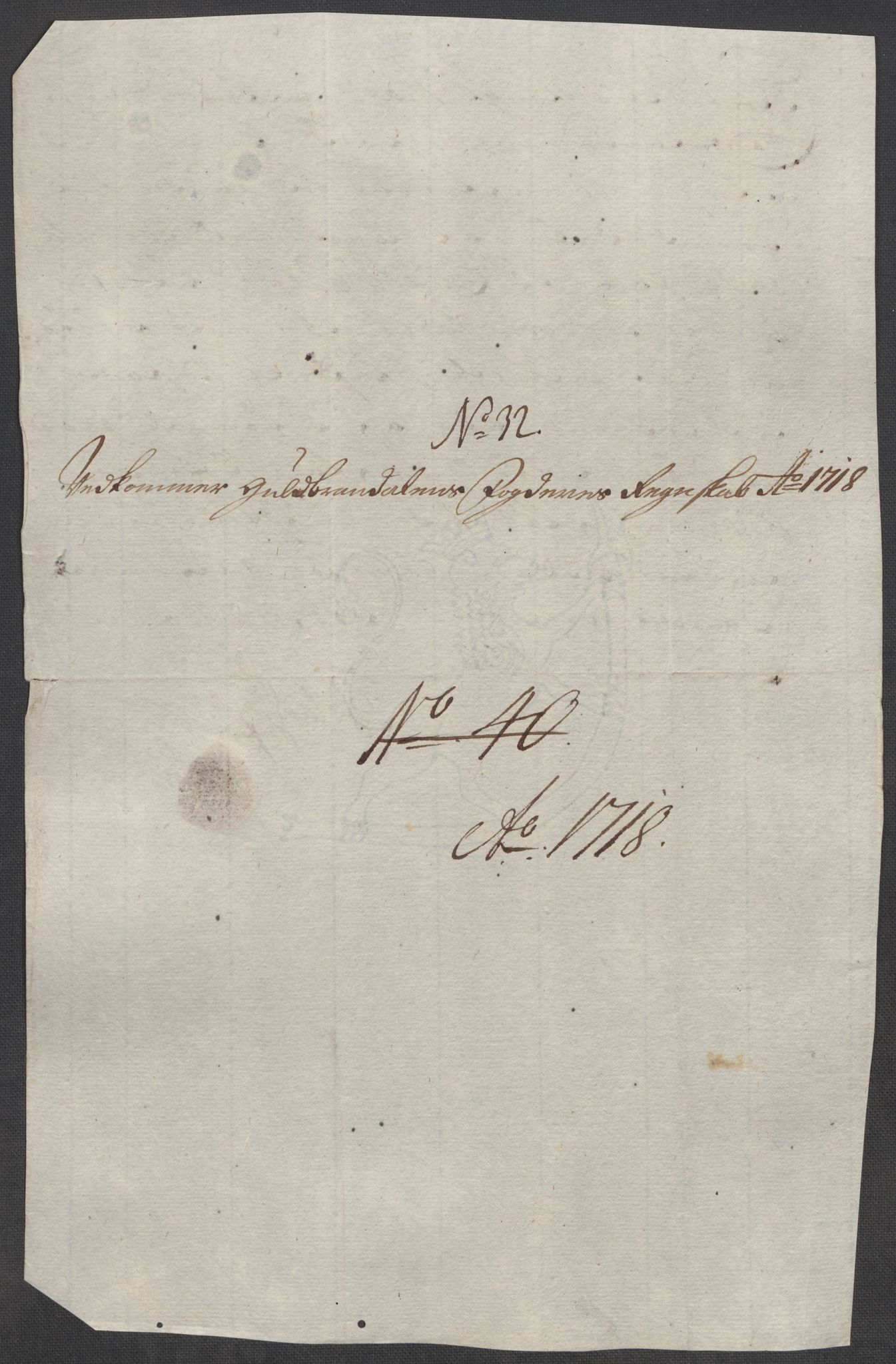 Rentekammeret inntil 1814, Reviderte regnskaper, Fogderegnskap, AV/RA-EA-4092/R17/L1188: Fogderegnskap Gudbrandsdal, 1718, p. 174