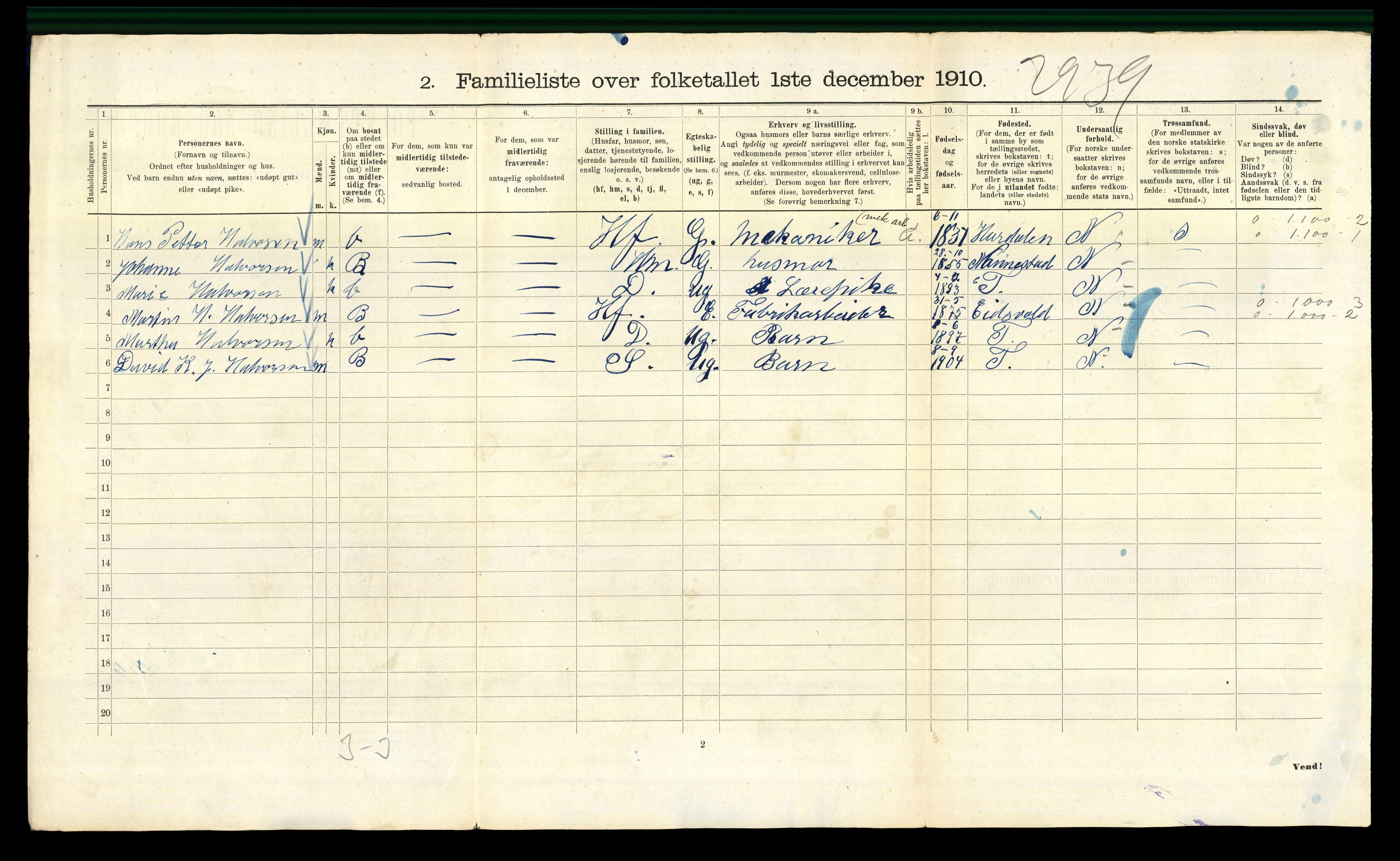 RA, 1910 census for Kristiania, 1910, p. 58762