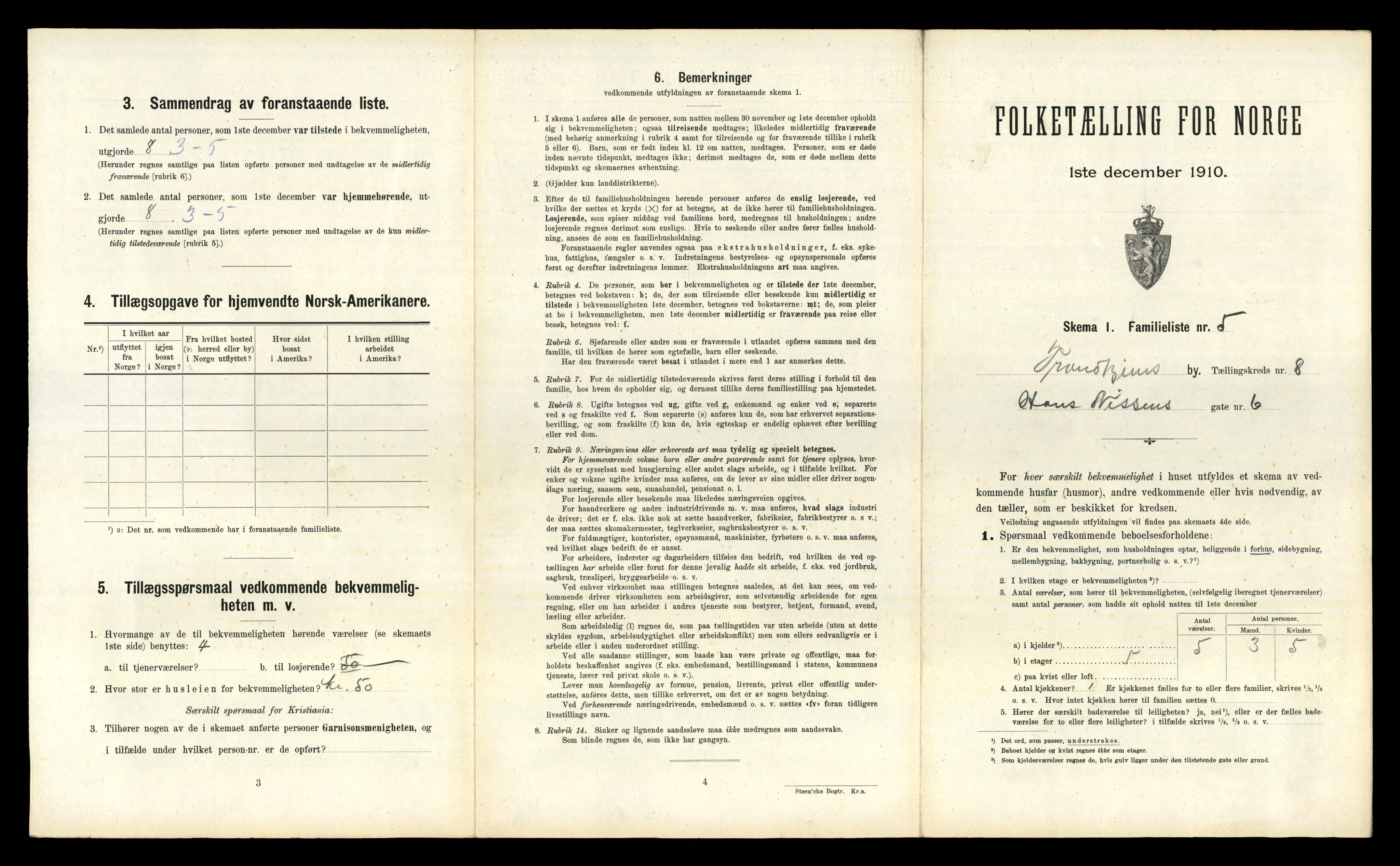 RA, 1910 census for Trondheim, 1910, p. 2693