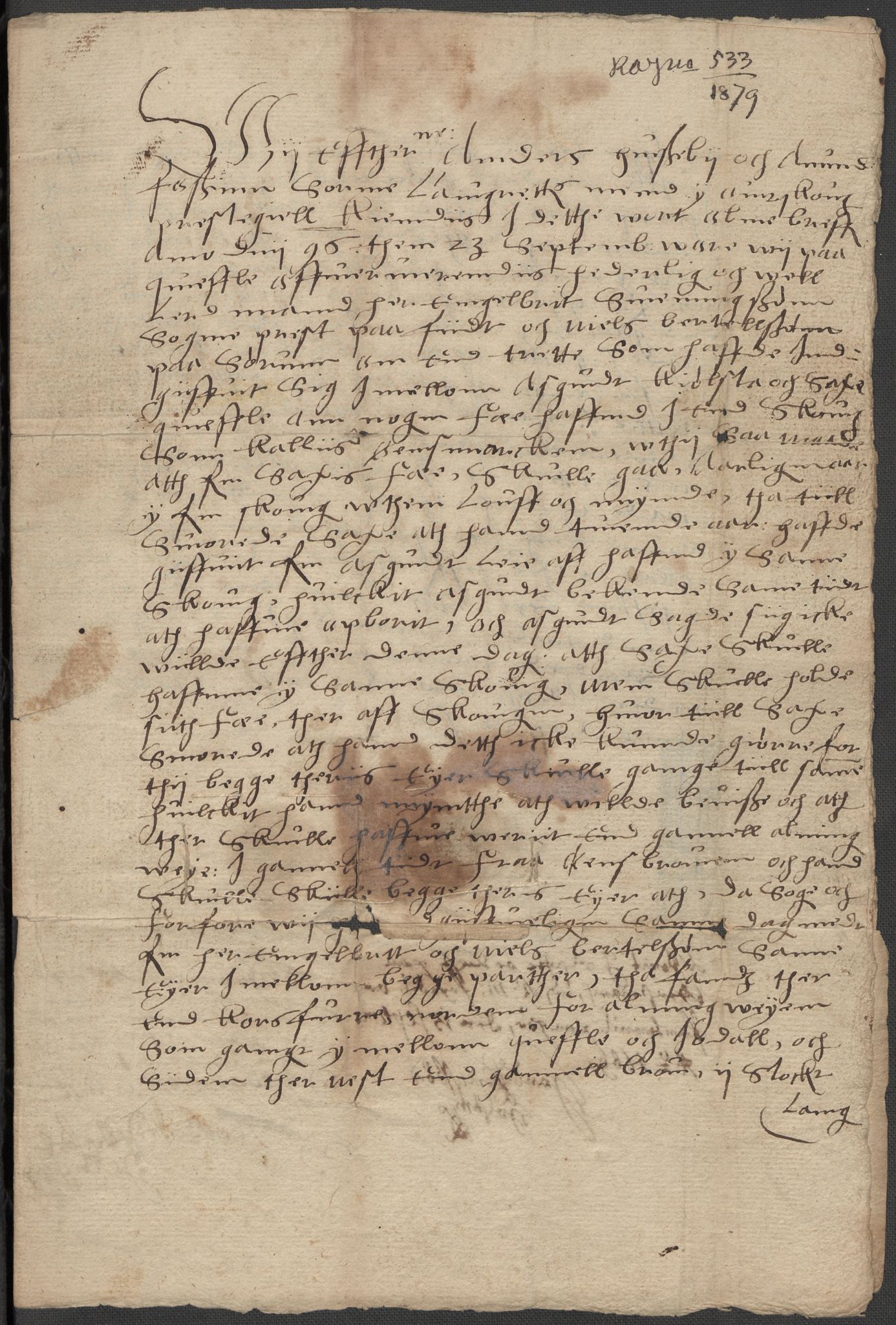 Riksarkivets diplomsamling, AV/RA-EA-5965/F15/L0008: Prestearkiv - Akershus, 1581-1619, p. 28