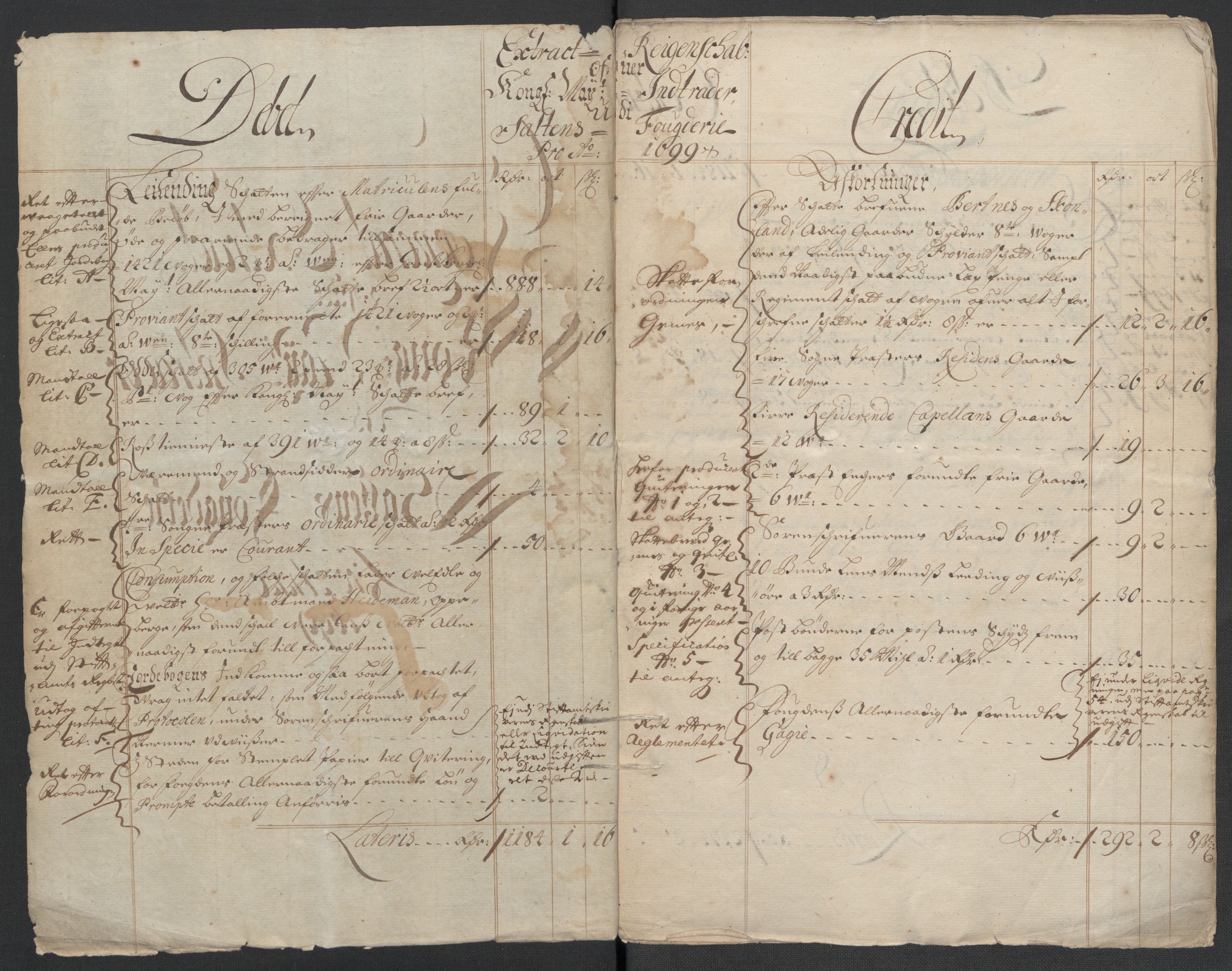 Rentekammeret inntil 1814, Reviderte regnskaper, Fogderegnskap, RA/EA-4092/R66/L4579: Fogderegnskap Salten, 1697-1700, p. 217