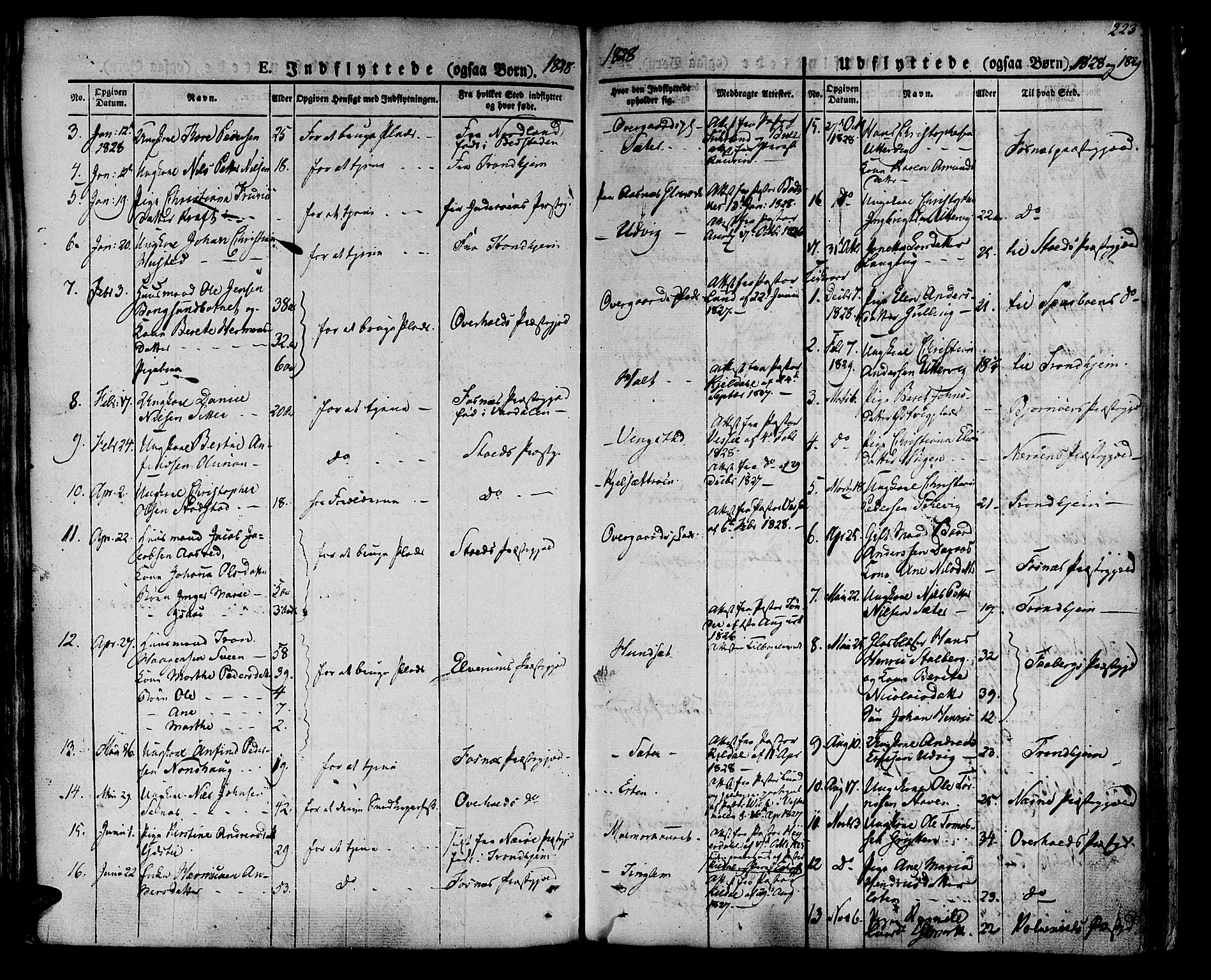 Ministerialprotokoller, klokkerbøker og fødselsregistre - Nord-Trøndelag, AV/SAT-A-1458/741/L0390: Parish register (official) no. 741A04, 1822-1836, p. 223