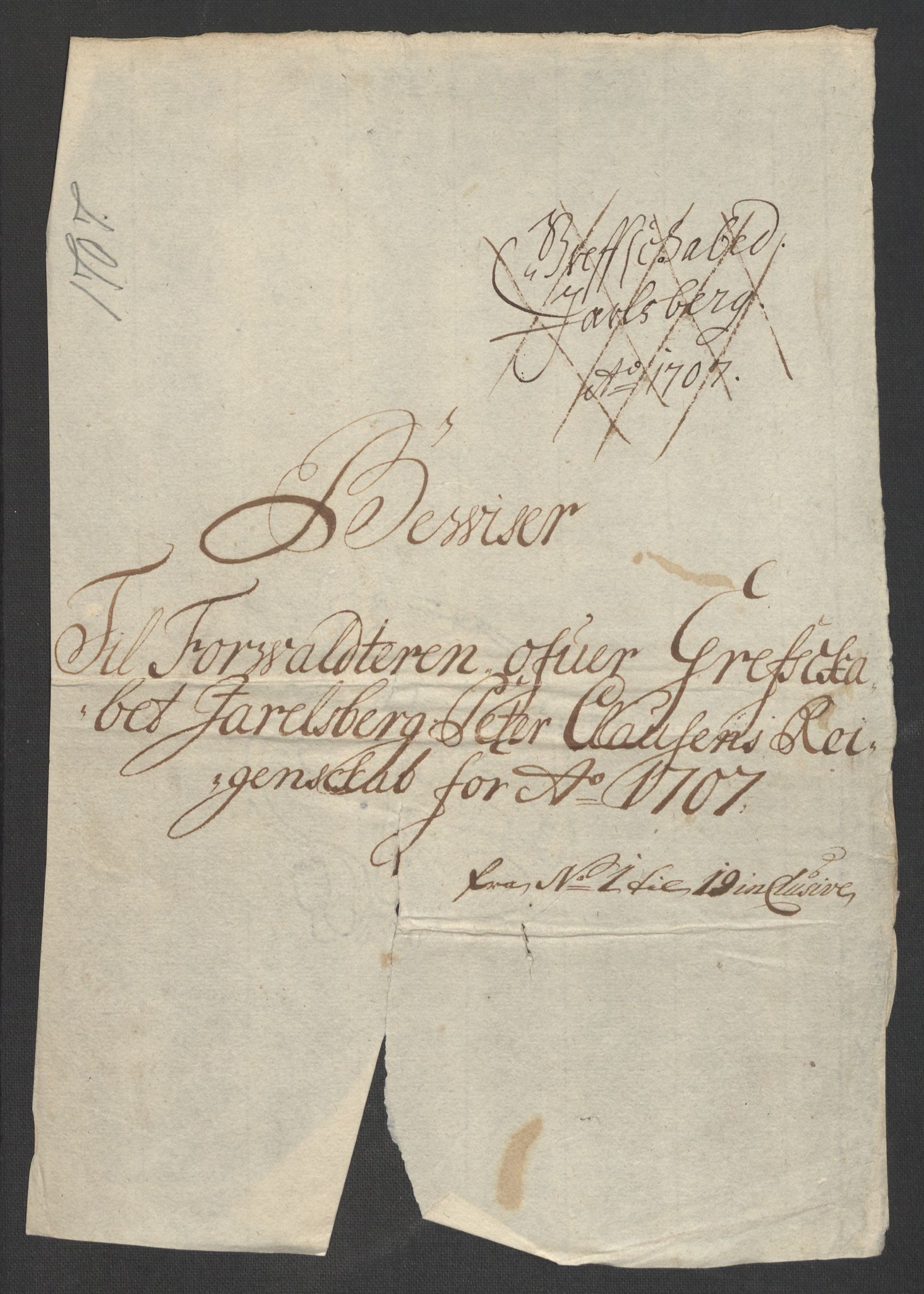 Rentekammeret inntil 1814, Reviderte regnskaper, Fogderegnskap, AV/RA-EA-4092/R32/L1872: Fogderegnskap Jarlsberg grevskap, 1706-1707, p. 282