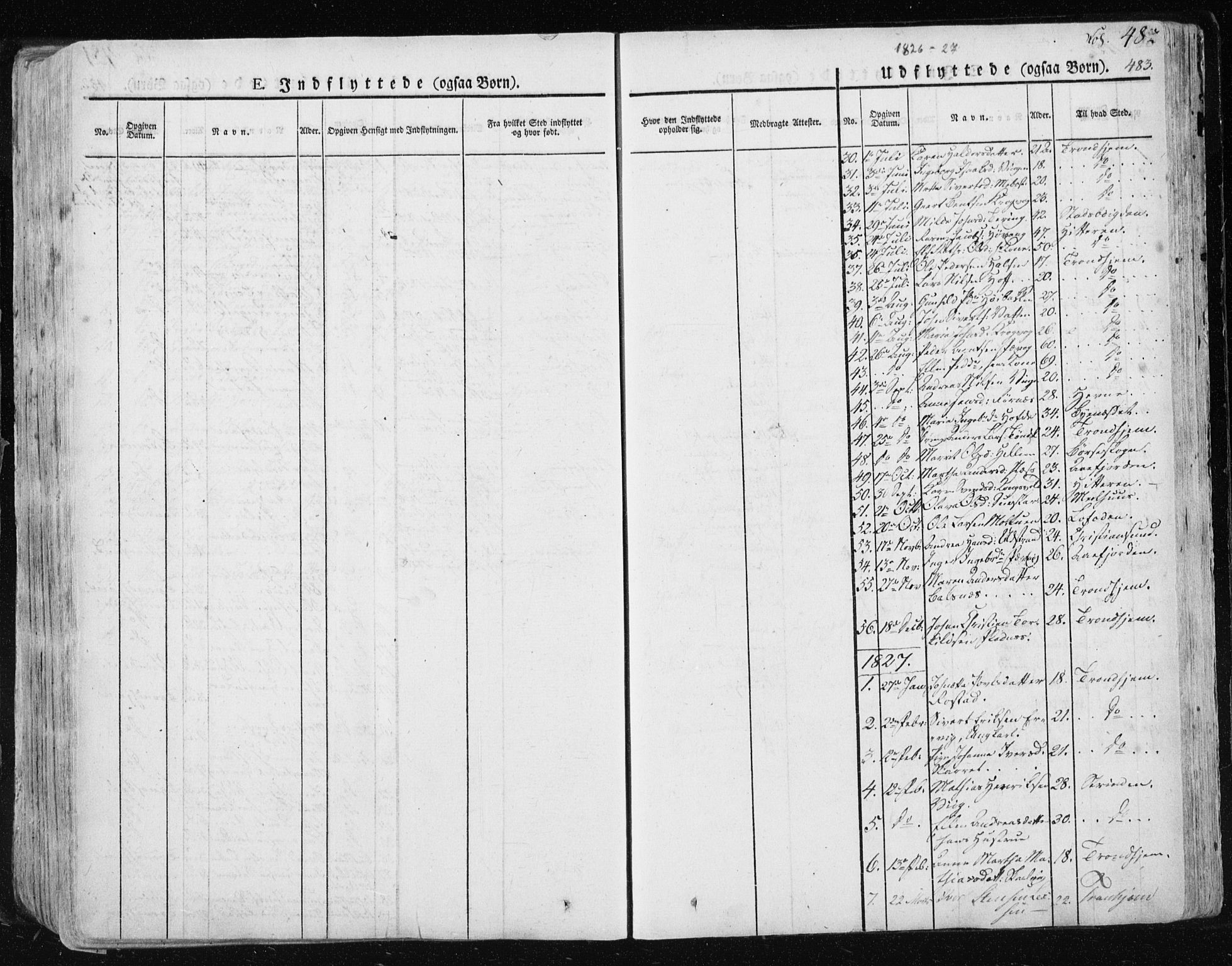 Ministerialprotokoller, klokkerbøker og fødselsregistre - Sør-Trøndelag, SAT/A-1456/659/L0735: Parish register (official) no. 659A05, 1826-1841, p. 482